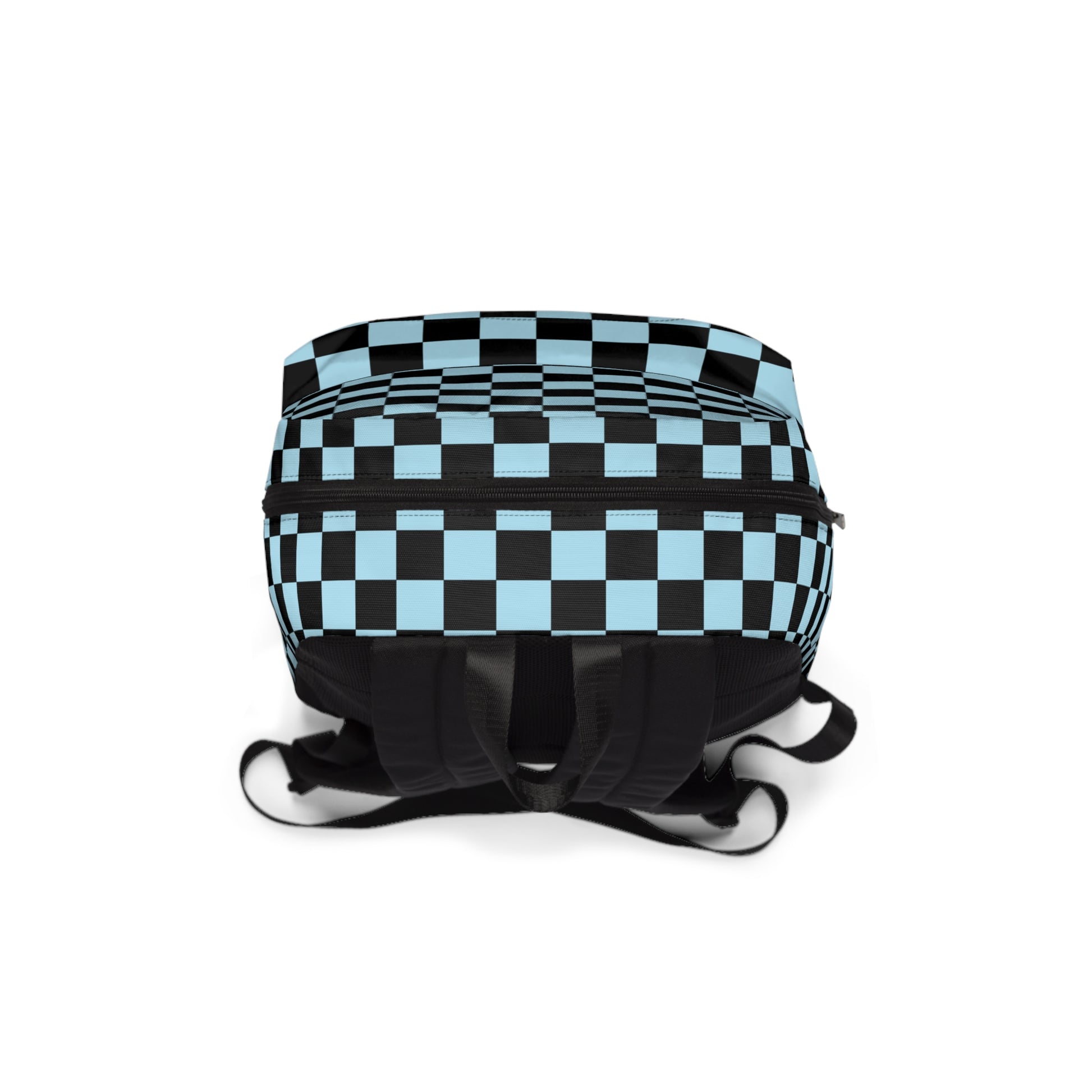 Checkerboard Black and Blue Unisex Classic Backpack, Artsulli - Art is Long, Life is Short, Bags, , , , , , , 