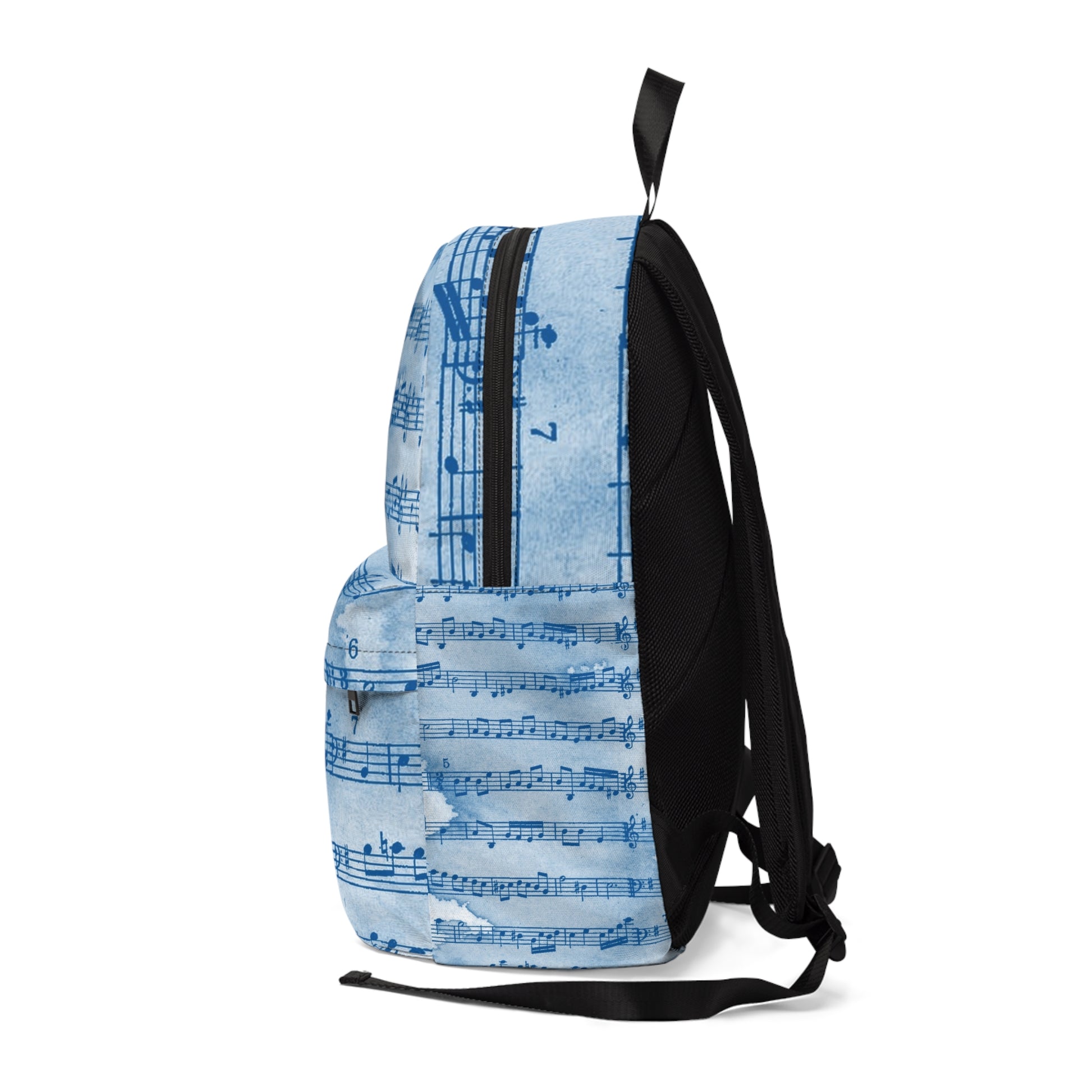 Drip Spill Type Beat Sheet Music Blue Unisex Classic Backpack, Artsulli - Art is Long, Life is Short, Bags, , , , , , , 