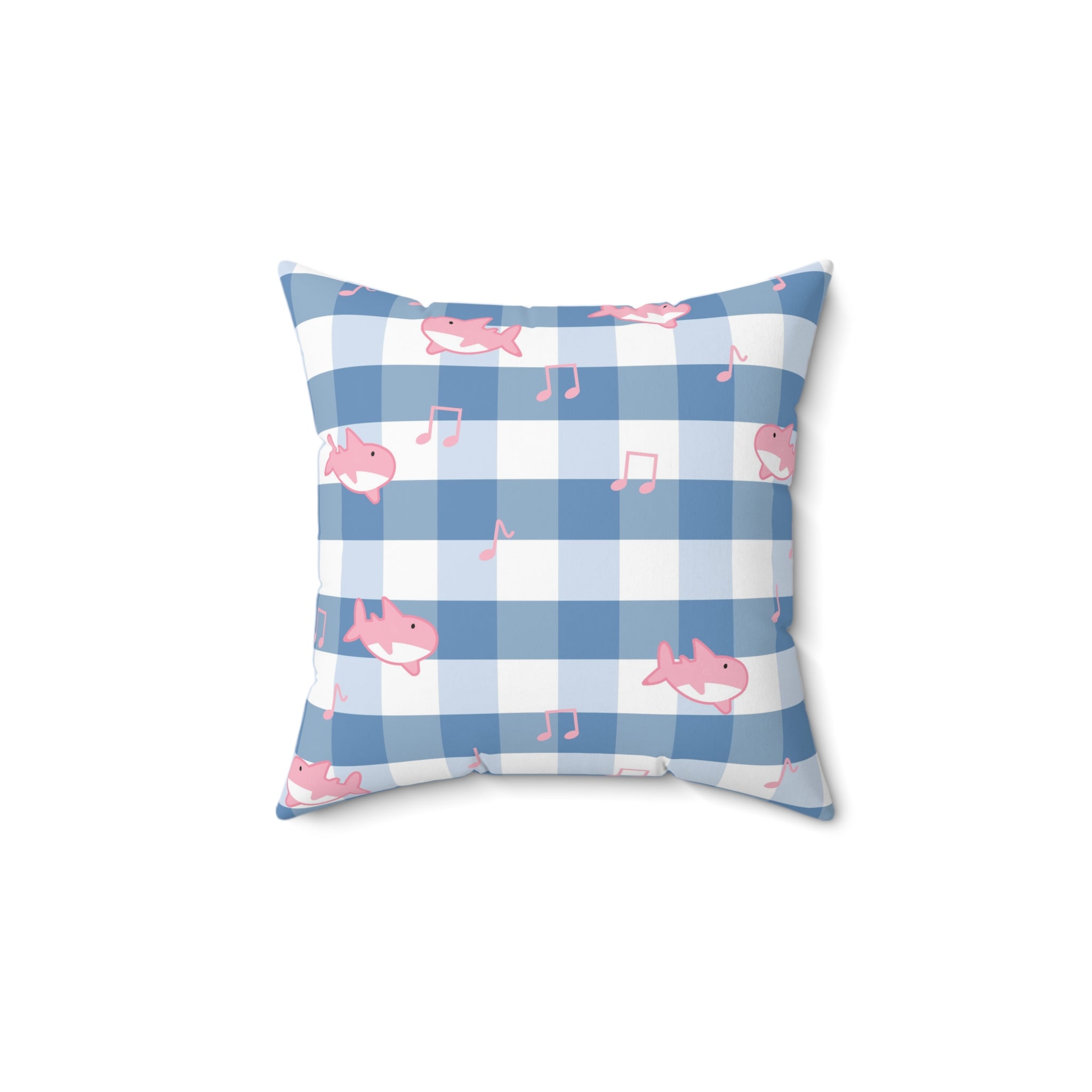 Music Shark Spun Polyester Square Pillow, Artsulli - Art is Long, Life is Short, Home Decor, , , , , , , 