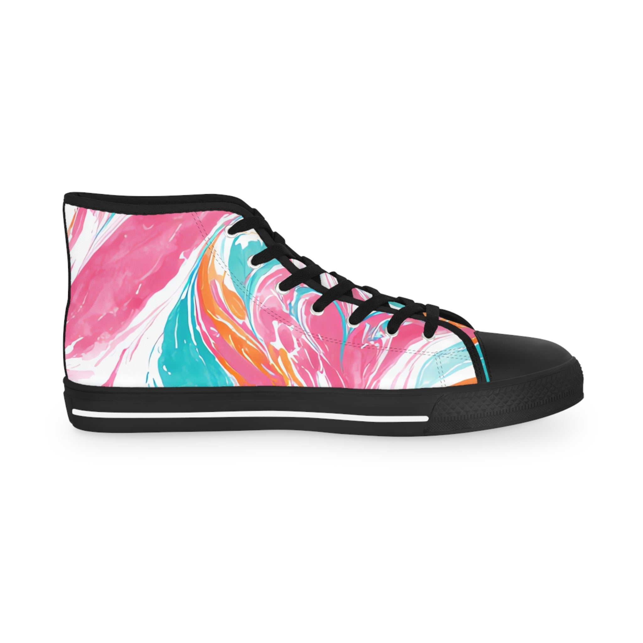 Liquid Pastel Spill III Multi-Color  Men's High Top Sneakers, Artsulli - Art is Long, Life is Short, Shoes, , , , , , , 