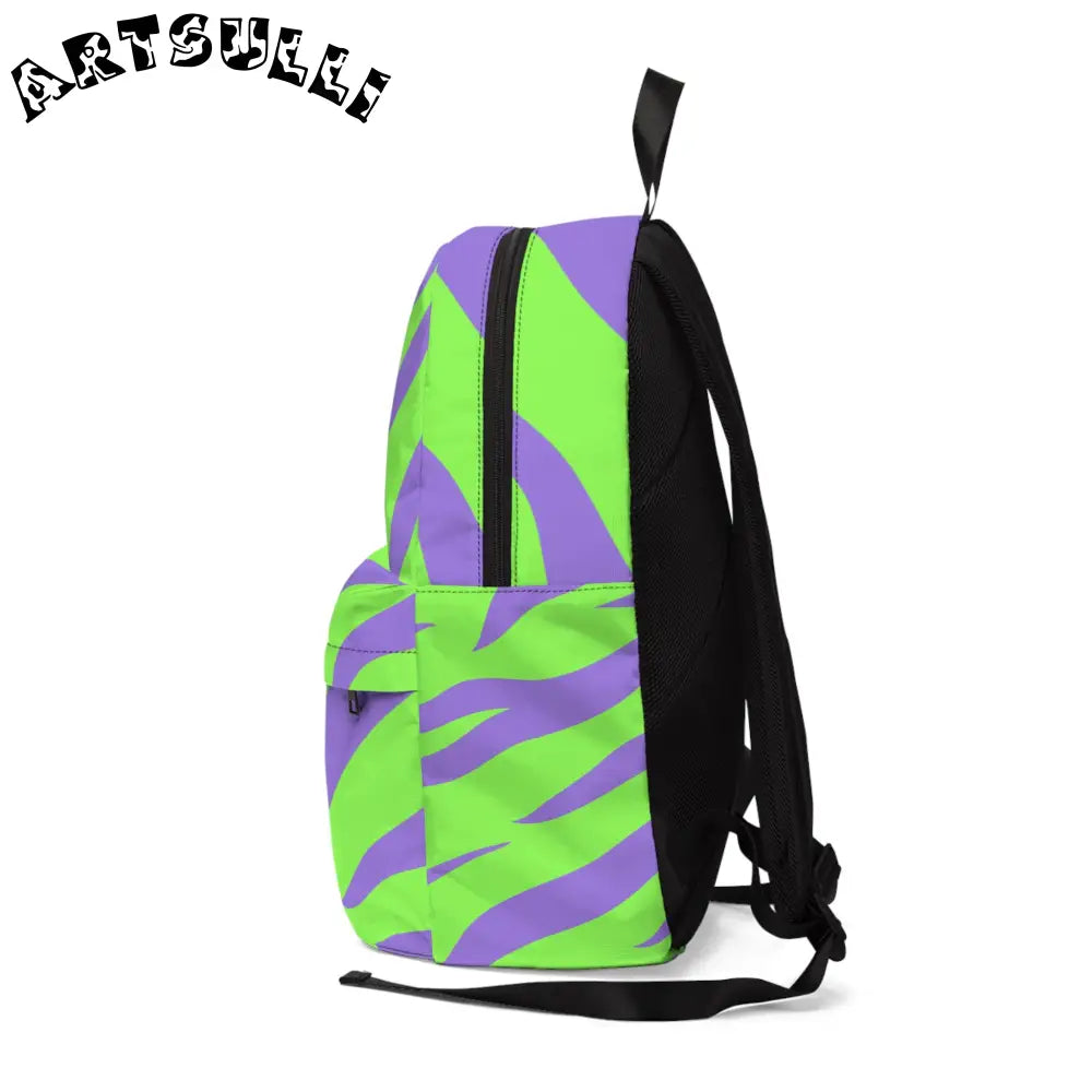 JAKKOUTTHEBXX Tyrannosaurus Print Green and Purple Unisex Classic
