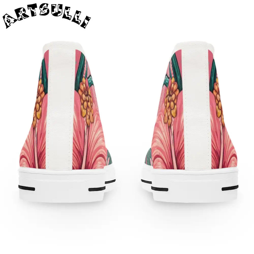 JAKKOUTTHEBXX Plaid x Floral Burgundy Women’s High Top Sneakers