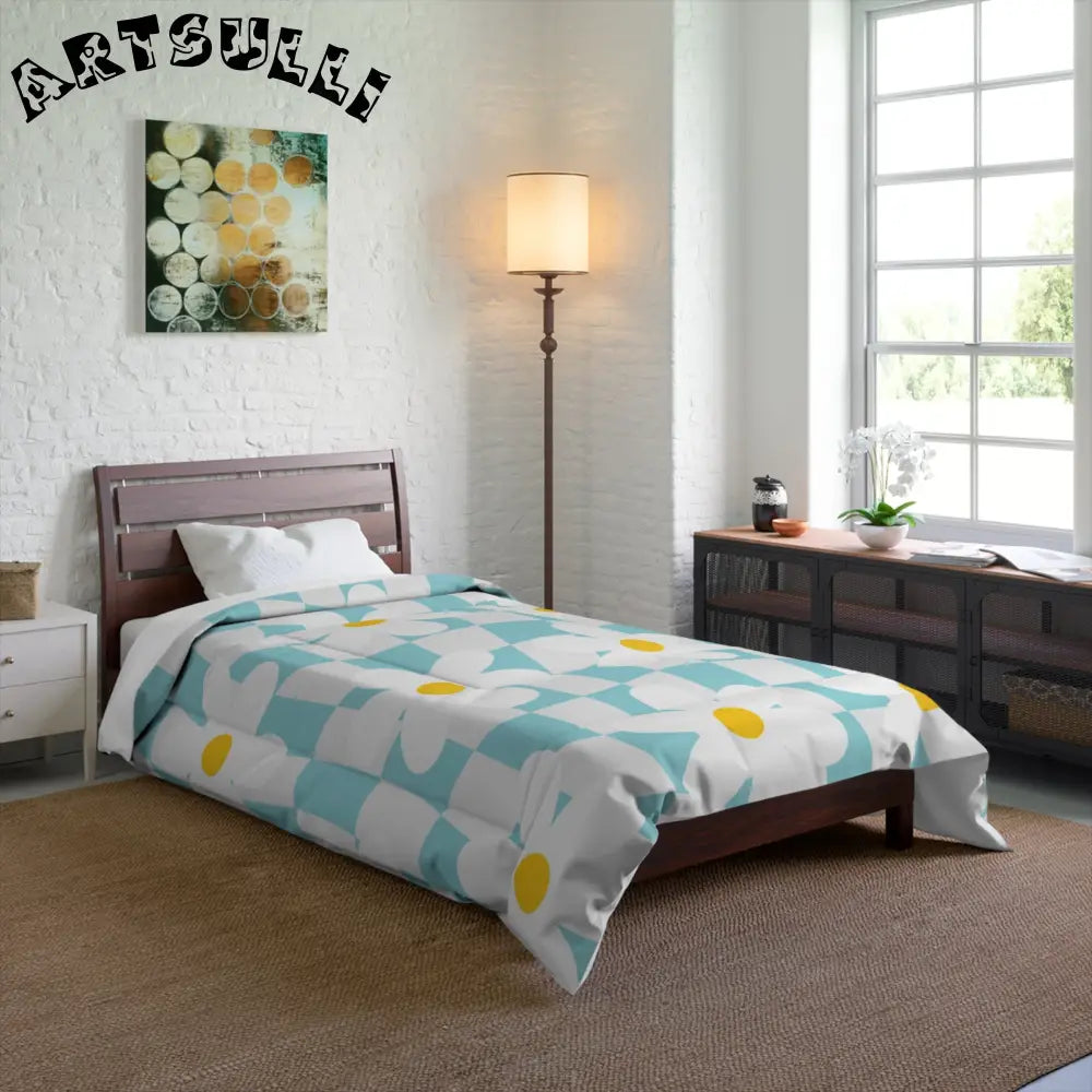 JAKKOUTTHEBXX Trippy Check Garden Comforter JAKKOUTTHEBXX Artsulli