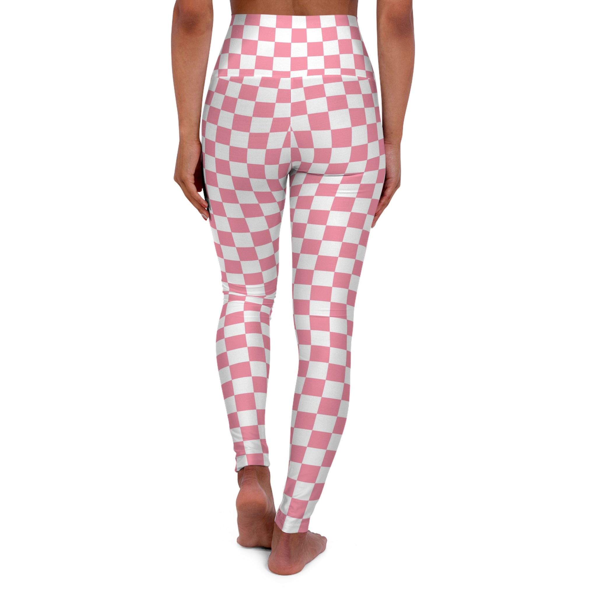 Brigandine Checkered Scene High Waisted Yoga Leggings (AOP)