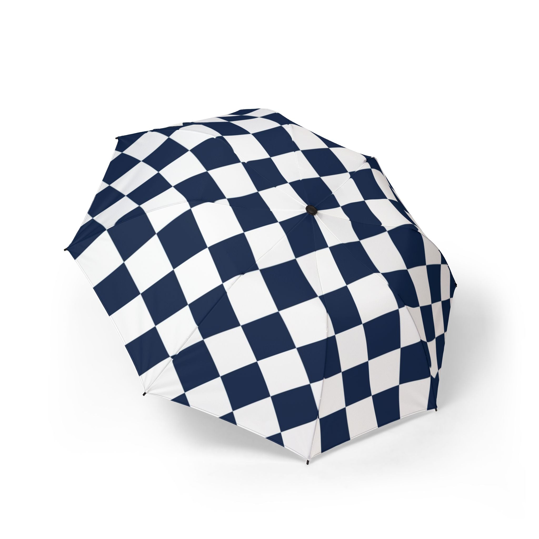 Checkerboard White and Black Semi-Automatic Foldable Umbrella, Artsulli - Art is Long, Life is Short, Accessories, Size, One size, , , , , 10371922347934178209