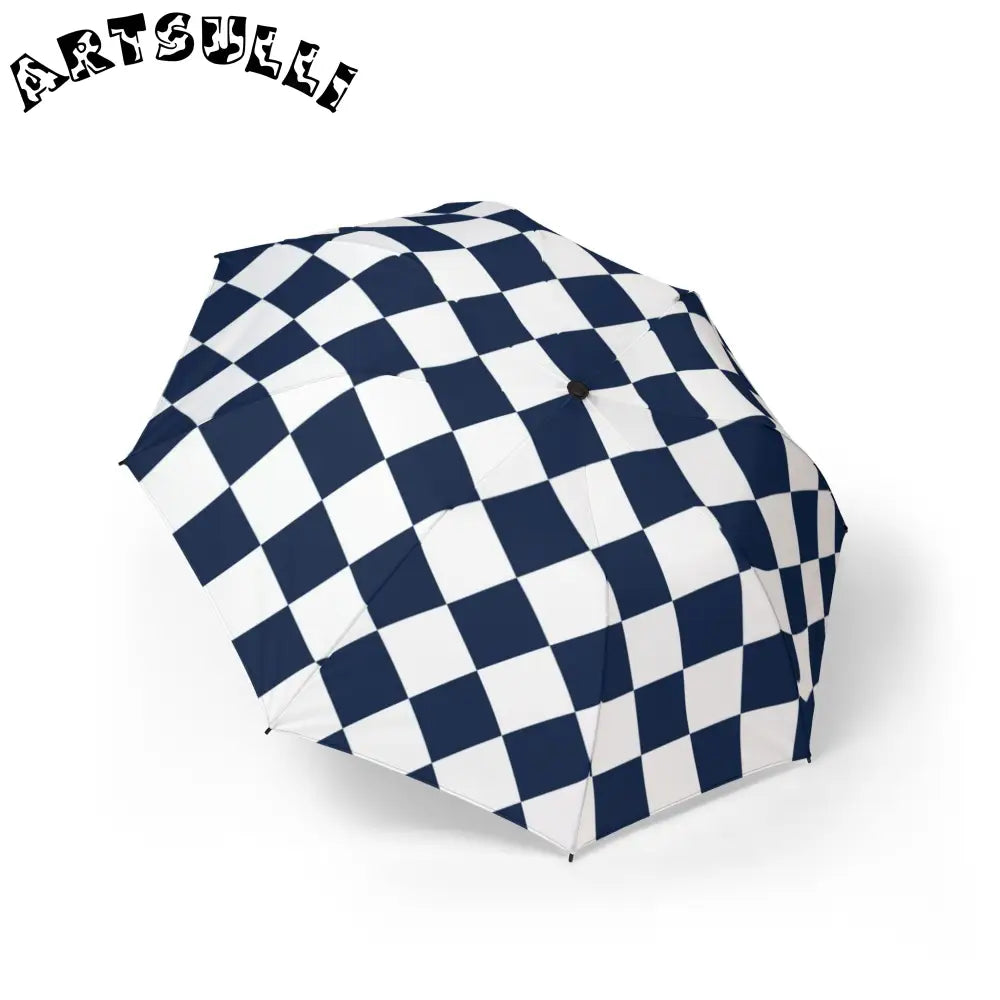 JAKKOUTTHEBXX Checkerboard White and Black Semi-Automatic Foldable