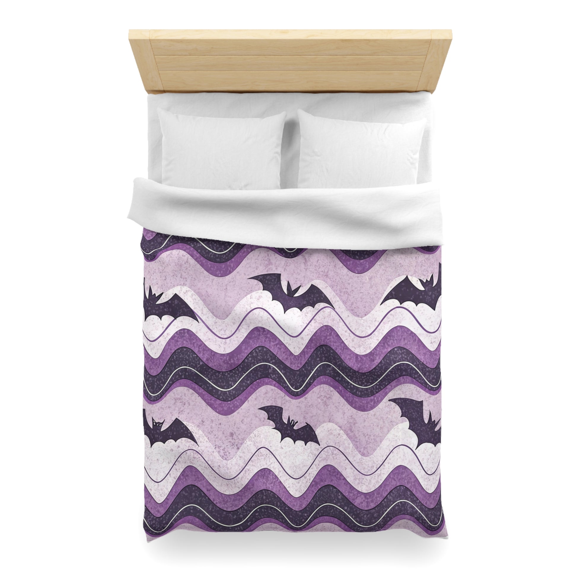Bat Wave Microfiber Duvet Cover, Artsulli - Art is Long, Life is Short, Home Decor, , , , , , , 