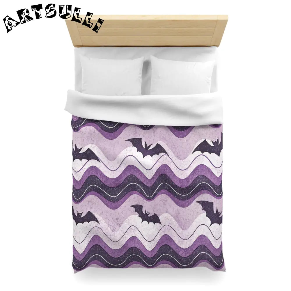 JAKKOUTTHEBXX Bat Wave Microfiber Duvet Cover JAKKOUTTHEBXX Artsulli