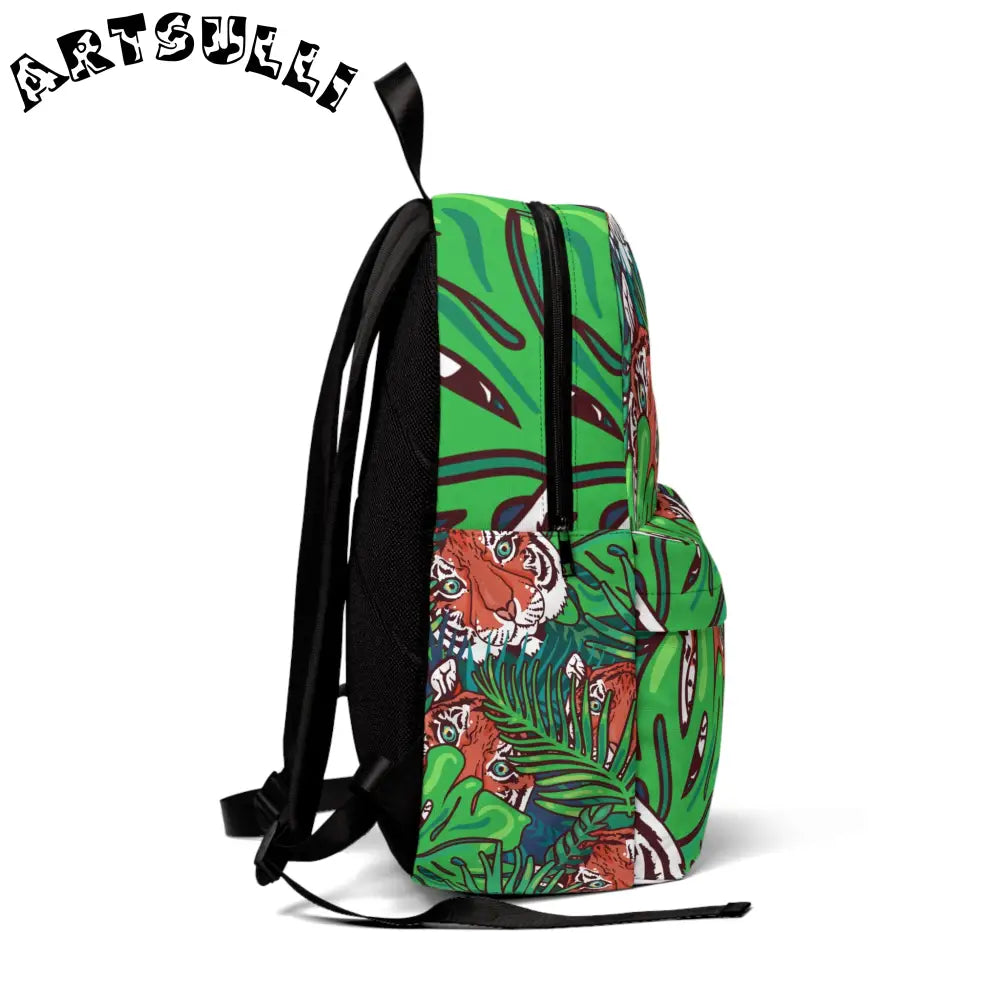 JAKKOUTTHEBXX Tropical Jungle Tigers Blue and Green Unisex Classic