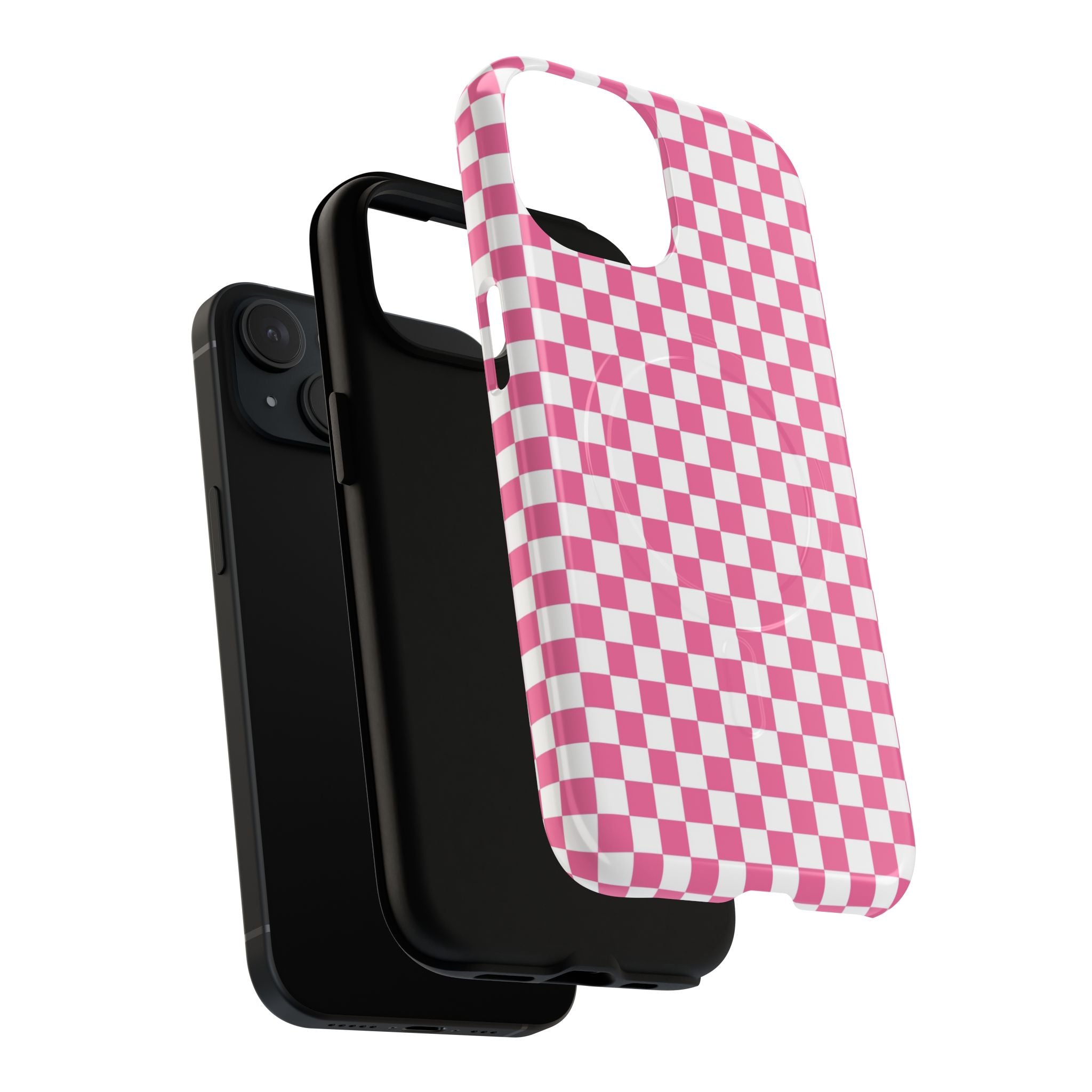Yuyushiki Pink Check Tough Magnetic Cases, Artsulli - Art is Long, Life is Short, Phone Case, , , , , , , 