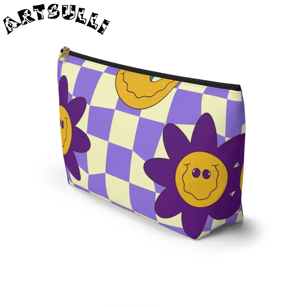 JAKKOUTTHEBXX Trippy Flower Power Motifs Accessory Pouch w T-bottom