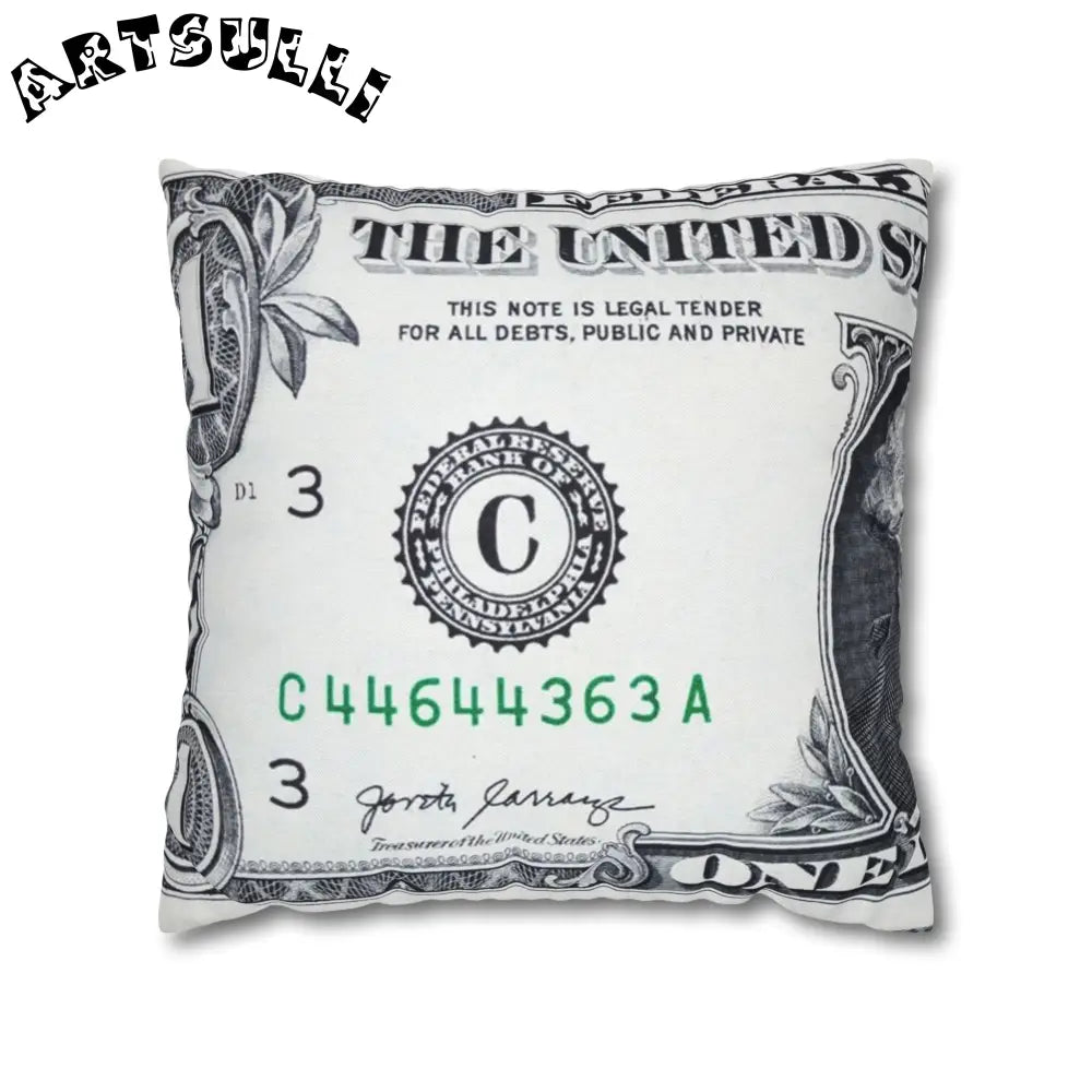 JAKKOUTTHEBXX Dollar Bill Created Art Environment Pillow 2025