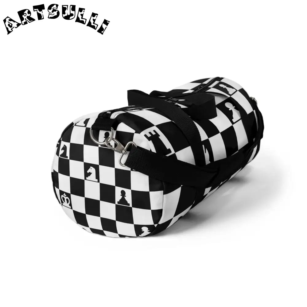 JAKKOUTTHEBXX Chessboard Pattern Duffel Bag 2025