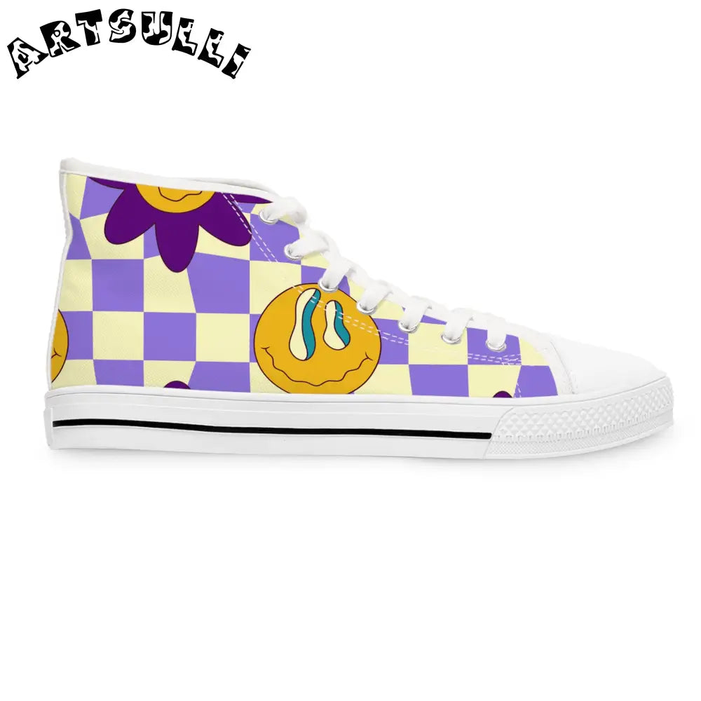 JAKKOUTTHEBXX Trippy Flower Power Motifs Women’s High Top Sneakers