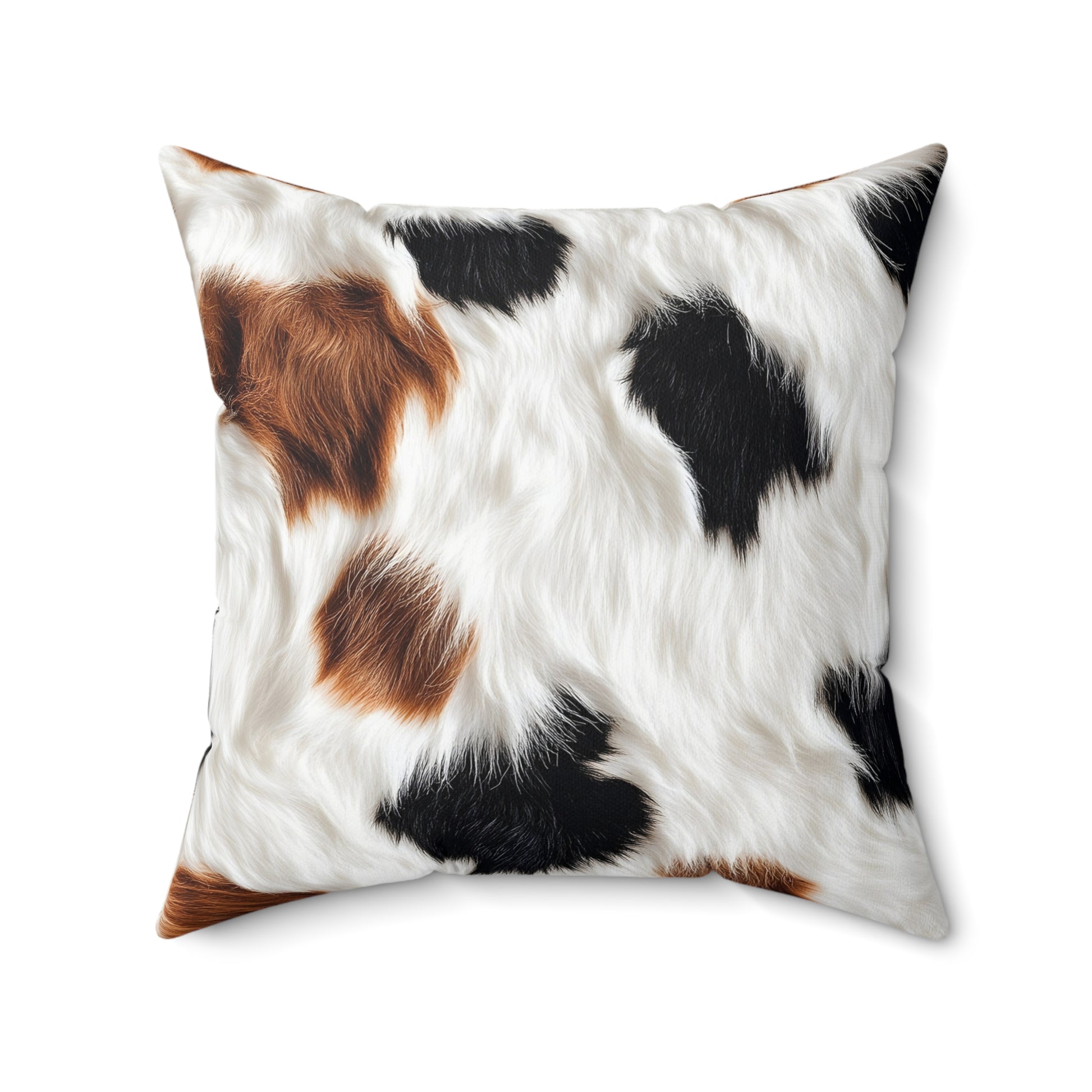 Surreal Cow Skin Spun Polyester Square Pillow, Artsulli - Art is Long, Life is Short, Home Decor, Size, 20" × 20", , , , , 12297492547468