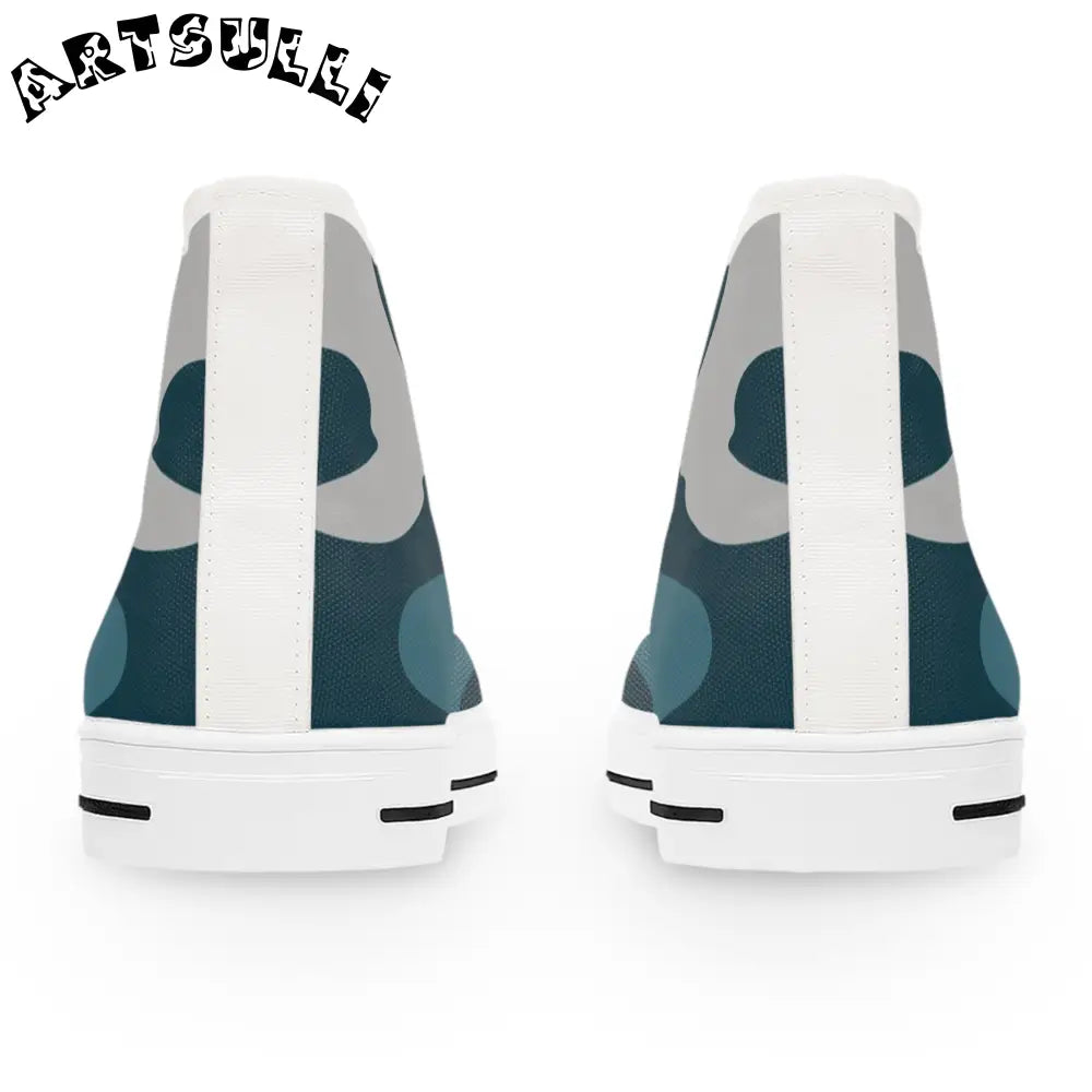 JAKKOUTTHEBXX Blue Camouflage Women’s High Top Sneakers