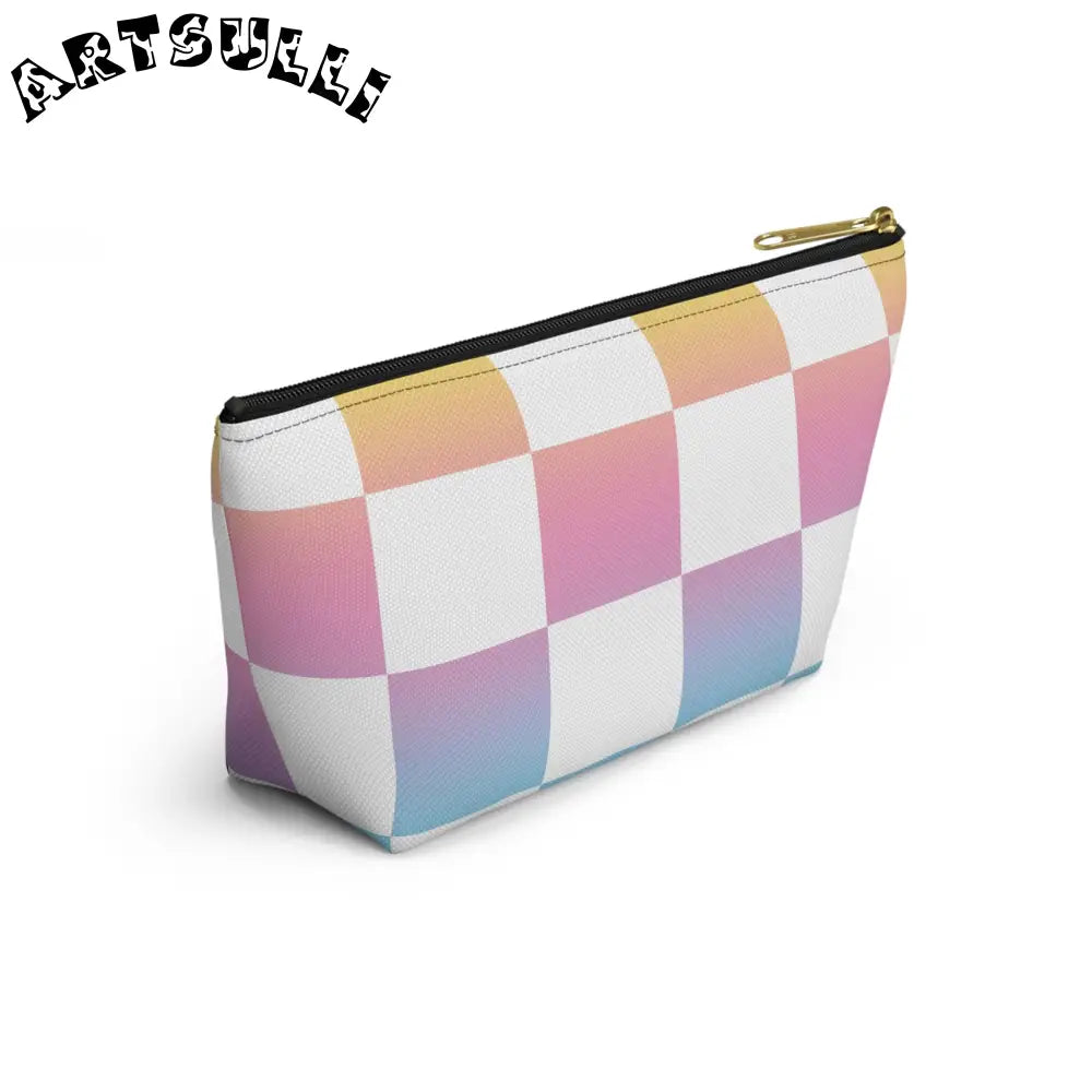 JAKKOUTTHEBXX Vaporwave Check Accessory Pouch w T-bottom