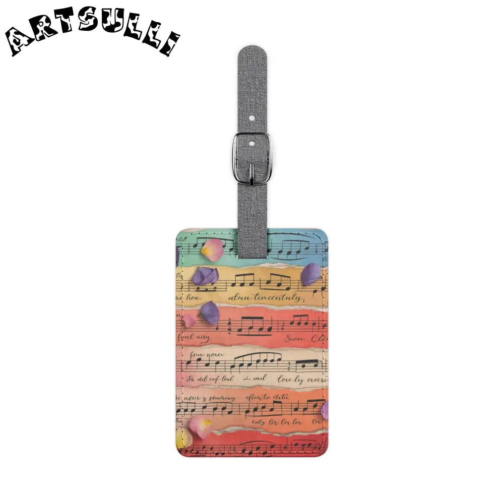 JAKKOUTTHEBXX Colorful Music Sheet Luggage Tag 2025