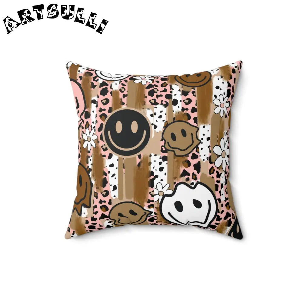 JAKKOUTTHEBXX Sutfin Ghosts Pop Art Spun Polyester Square Pillow