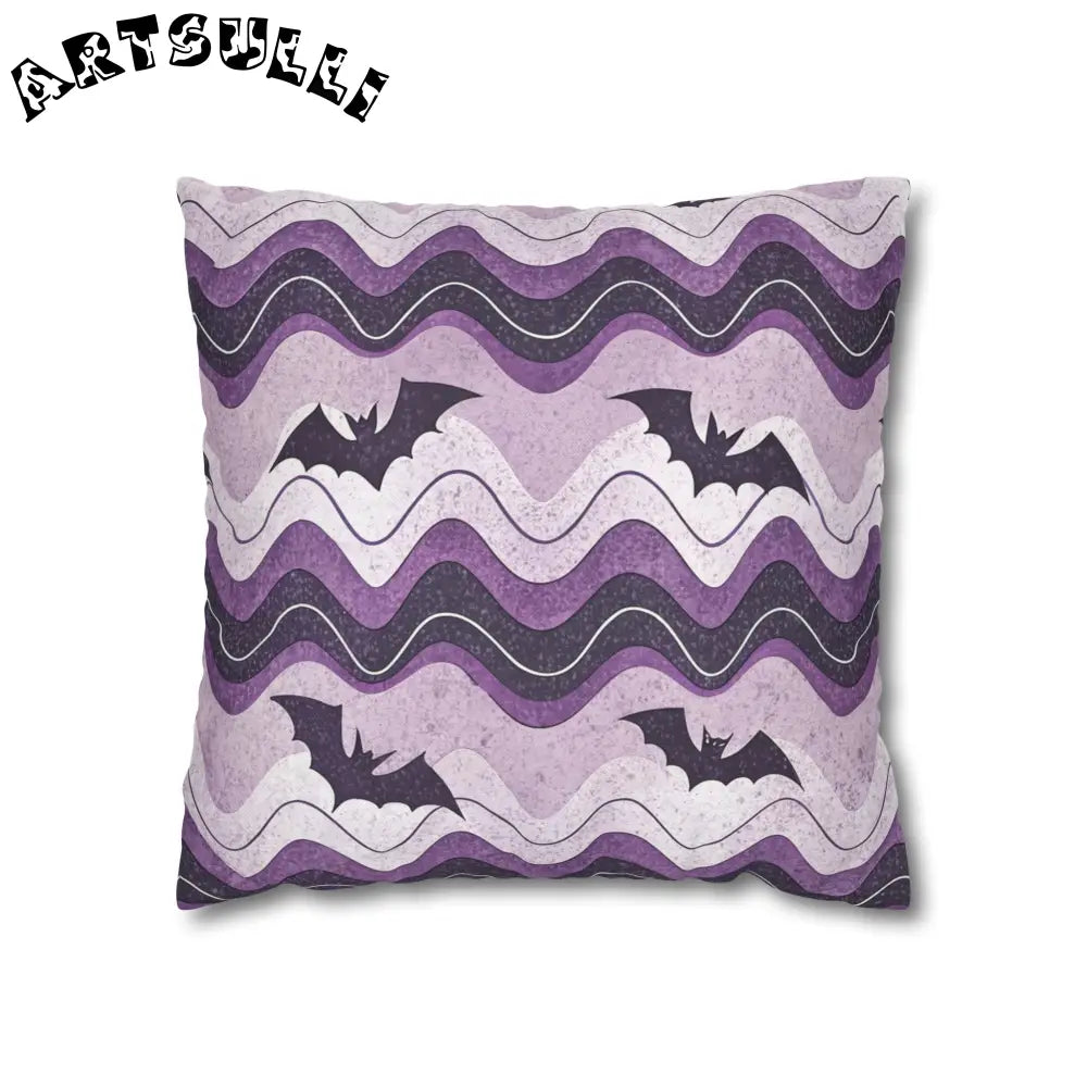 JAKKOUTTHEBXX Bat Wave Spun Polyester Square Pillowcase