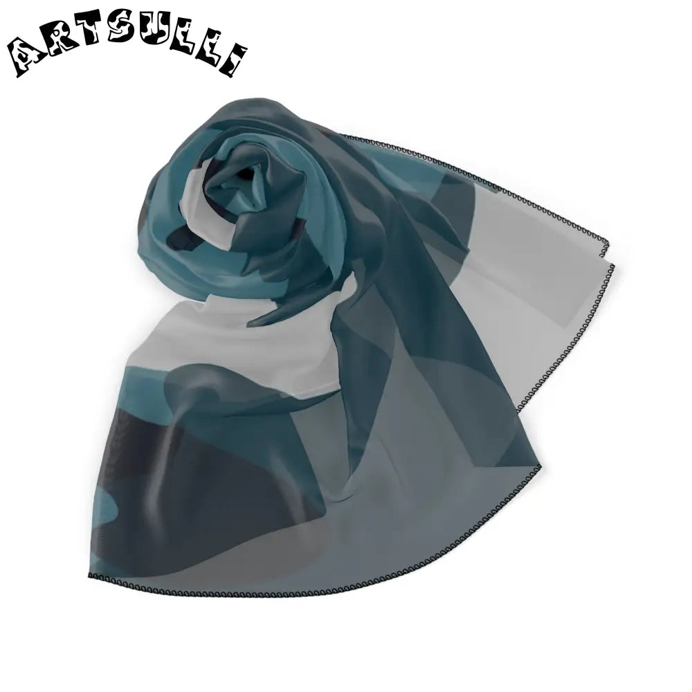 JAKKOUTTHEBXX Blue Camouflage Poly Scarf JAKKOUTTHEBXX Artsulli