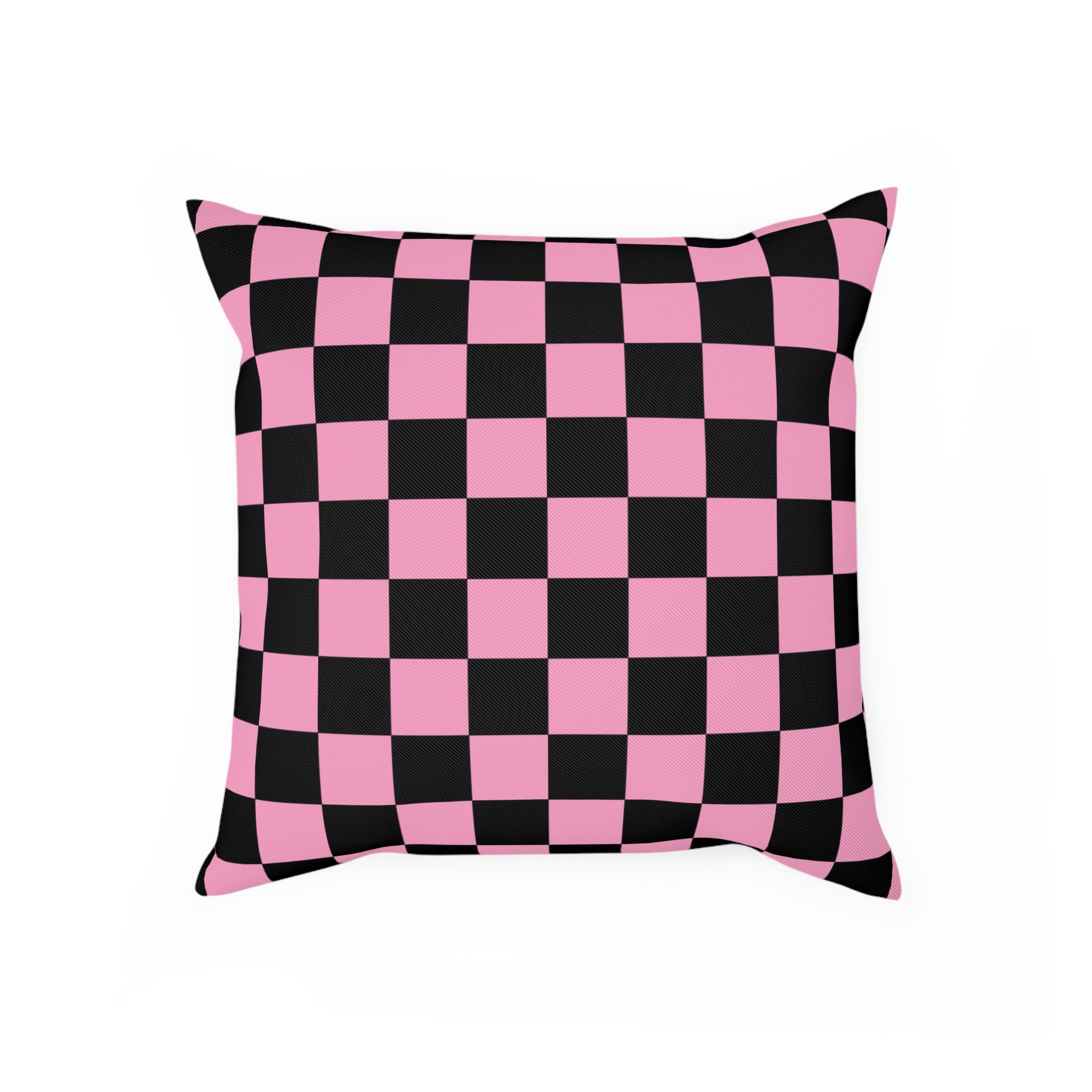 Checkerboard Black and Pink Cushion, Artsulli - Art is Long, Life is Short, Home Decor, Size, 15.7" × 15.7", , , , , 81590053352992703870