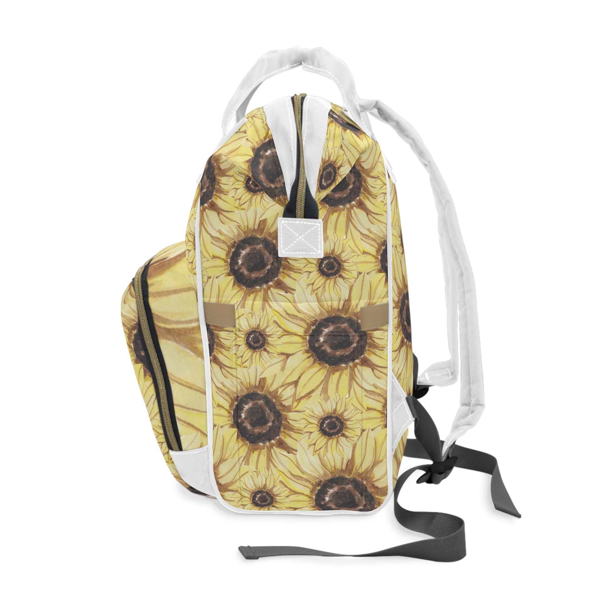 Retro Anime Sunflower Multifunctional Diaper Backpack, Artsulli - Art is Long, Life is Short, Bags, , , , , , , 