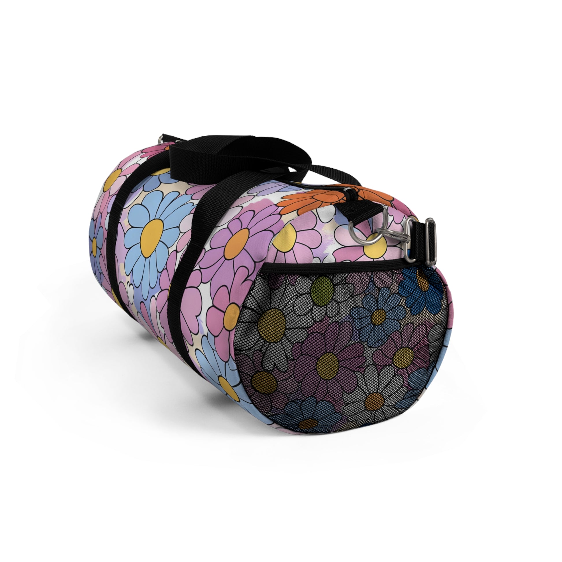 Flower Hour Purple and Blue  Duffel Bag, Artsulli - Art is Long, Life is Short, Bags, , , , , , , 