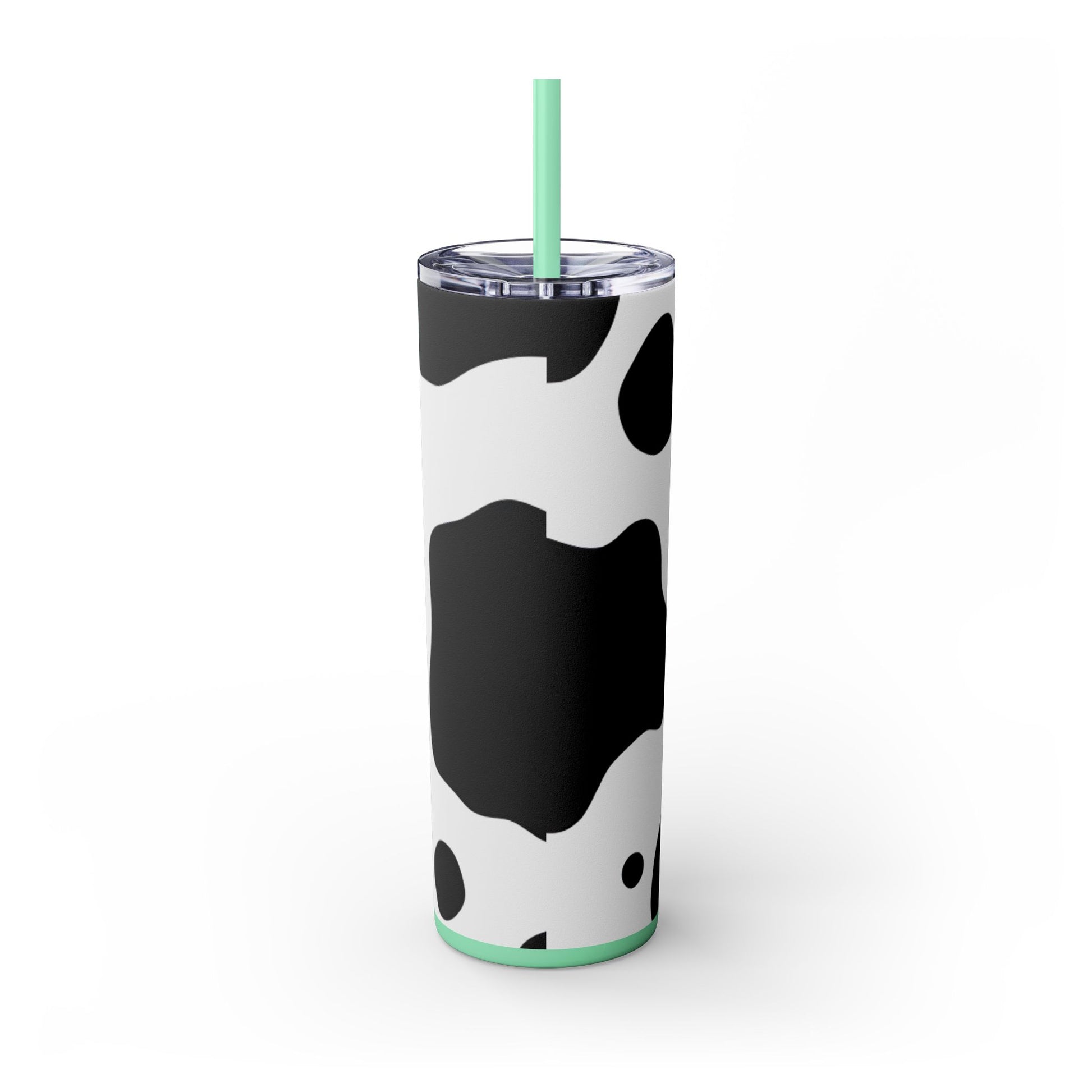 Cow Print Focus Skinny Tumbler with Straw, 20oz, Artsulli - Art is Long, Life is Short, Mug, , , , , , , 