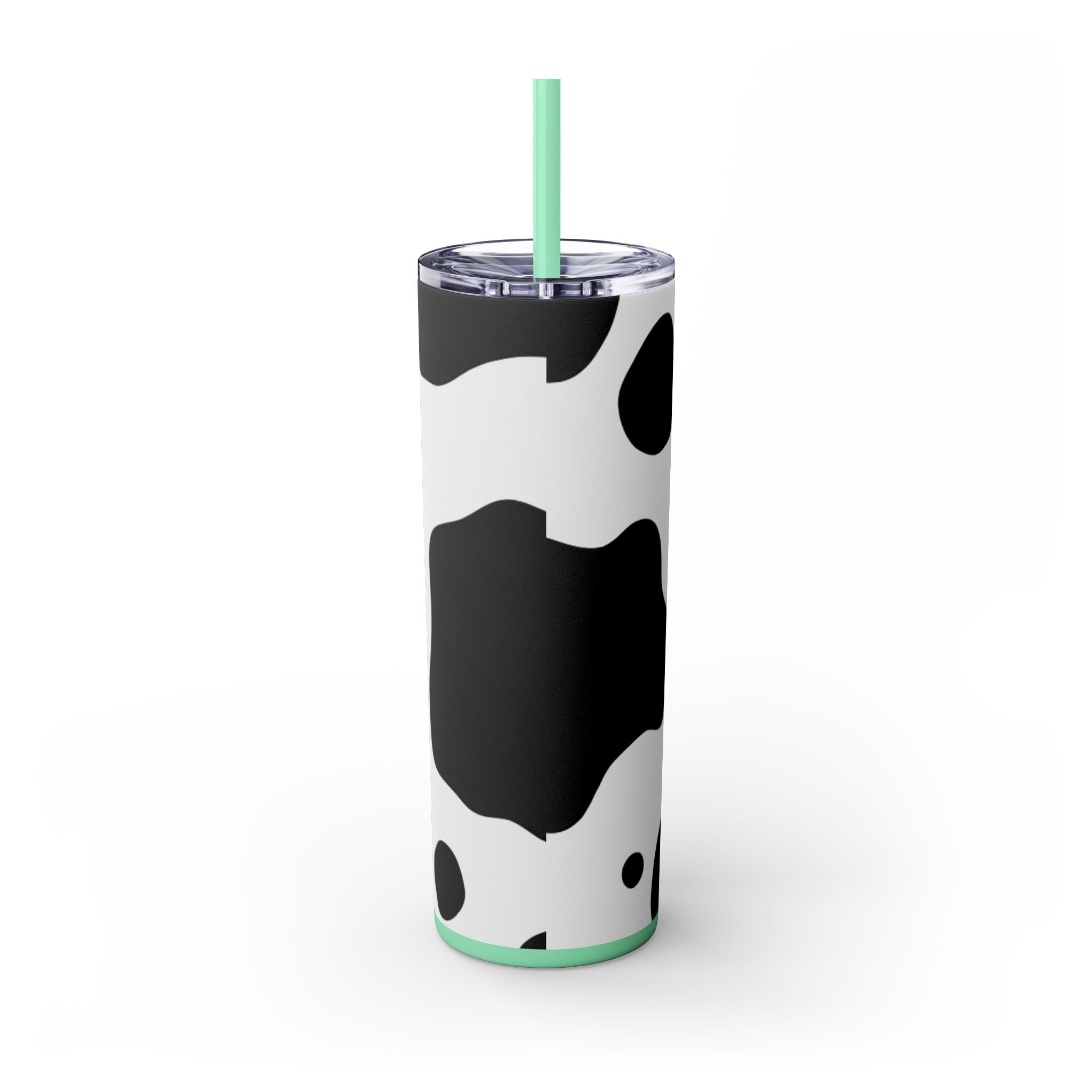 Cow Print Focus Skinny Tumbler with Straw, 20oz, Artsulli - Art is Long, Life is Short, Mug, , , , , , , 