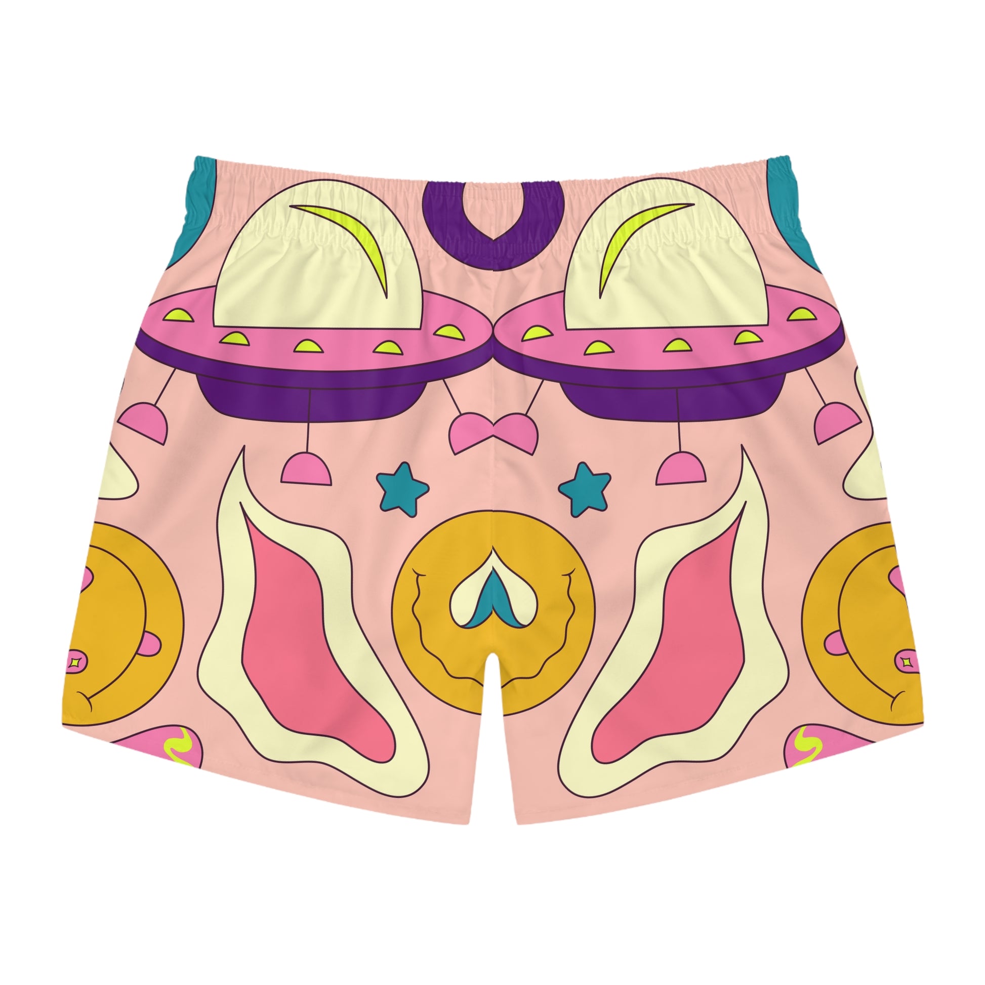 Trippy Spaceships Swim Trunks (AOP), Artsulli - Art is Long, Life is Short, All Over Prints, , , , , , , 