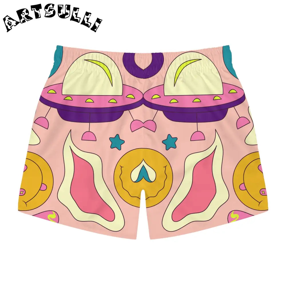 JAKKOUTTHEBXX Trippy Spaceships Swim Trunks (AOP) JAKKOUTTHEBXX