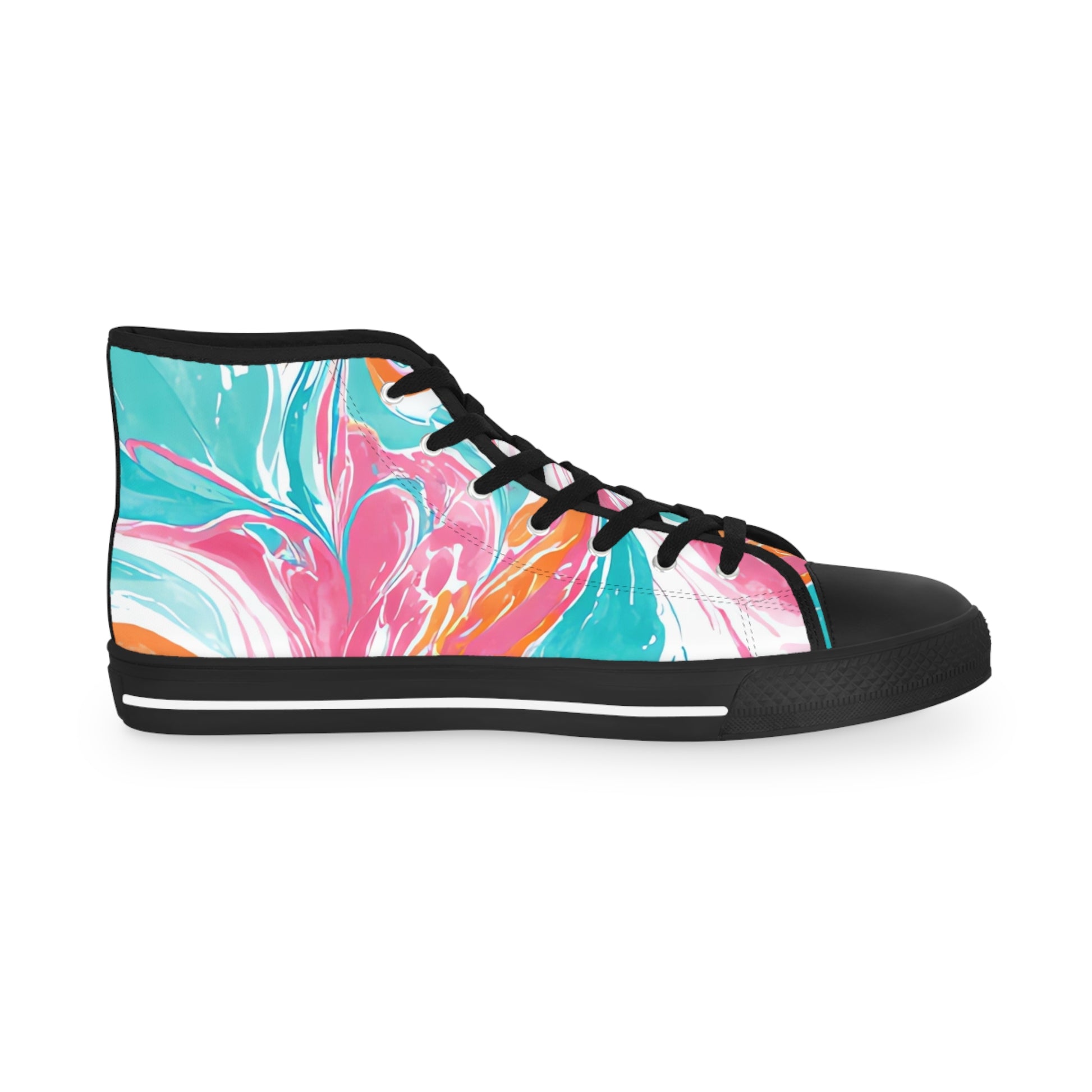 Liquid Pastel Spill II Multi-Color Men's High Top Sneakers, Artsulli - Art is Long, Life is Short, Shoes, , , , , , , 