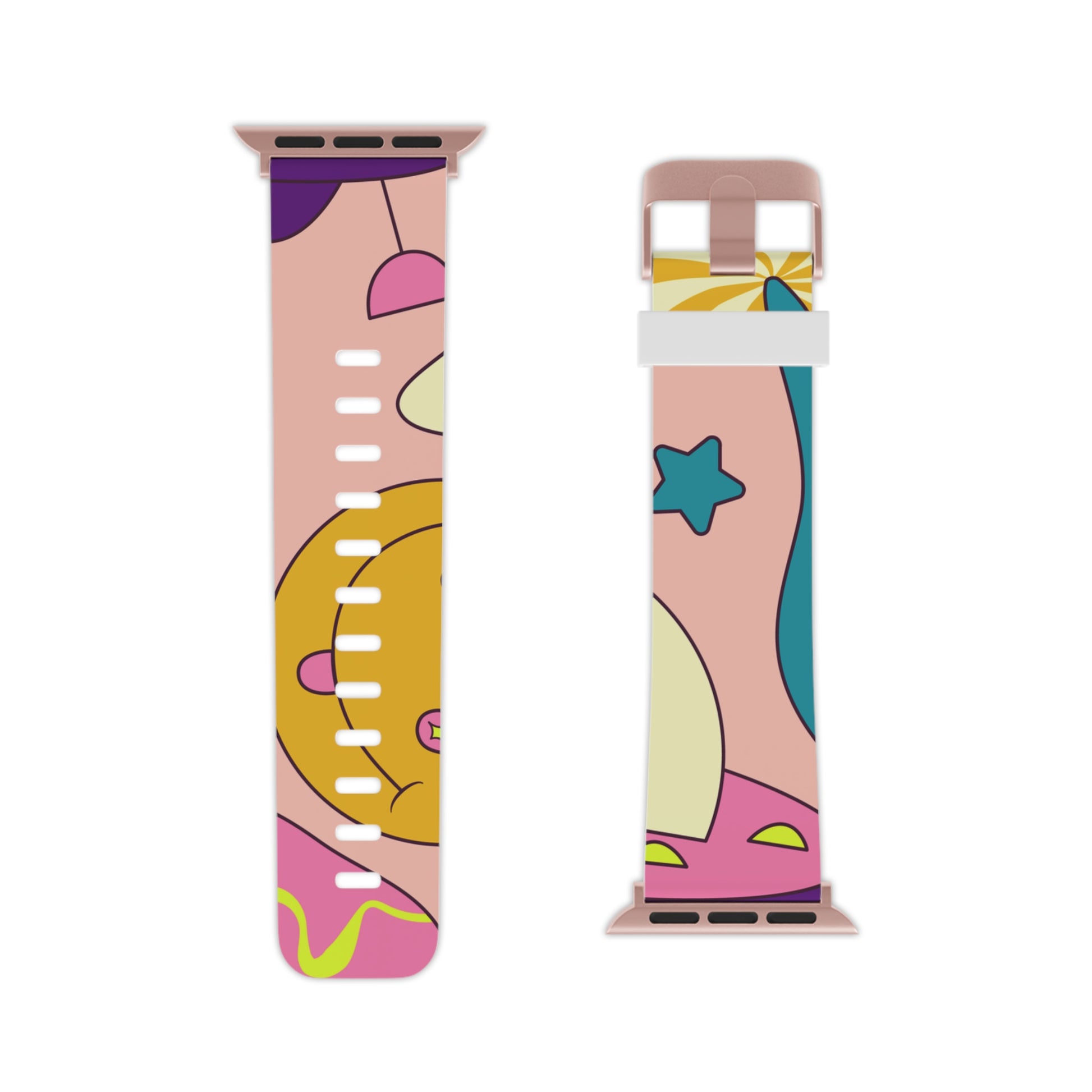 Trippy Spaceships Pink Watch Band for Apple Watch, Artsulli - Art is Long, Life is Short, Accessories, , , , , , , 