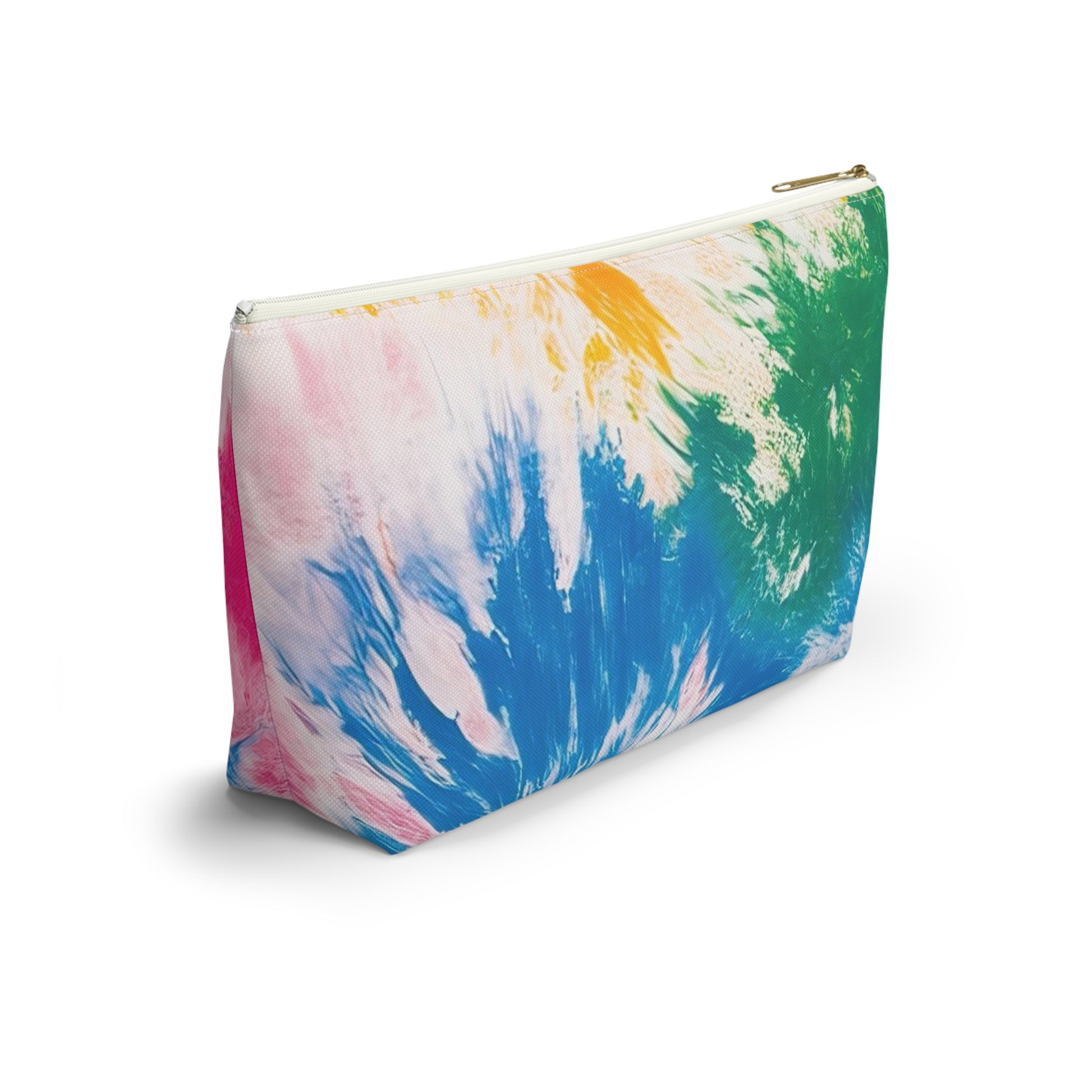 Tie Dye Splash Accessory Pouch w T-bottom, Artsulli - Art is Long, Life is Short, Bags, , , , , , , 