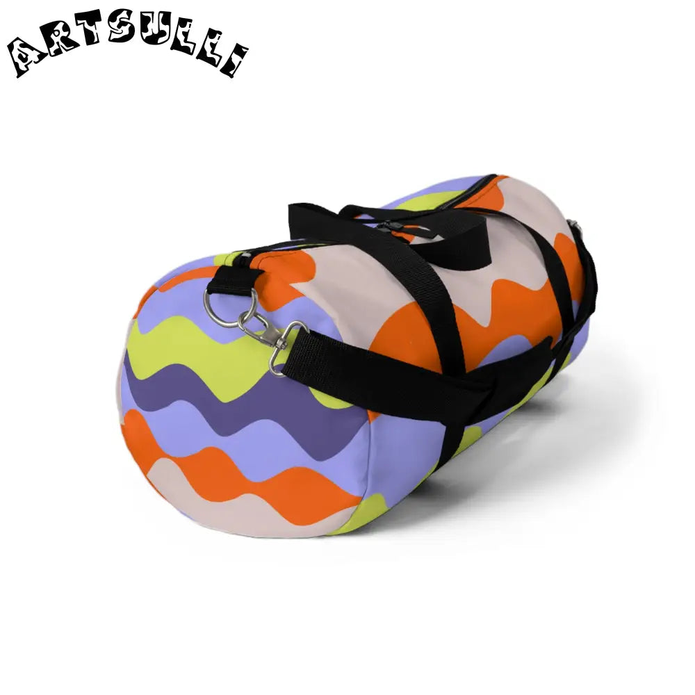 JAKKOUTTHEBXX Waves Red and Blue Duffel Bag JAKKOUTTHEBXX Artsulli
