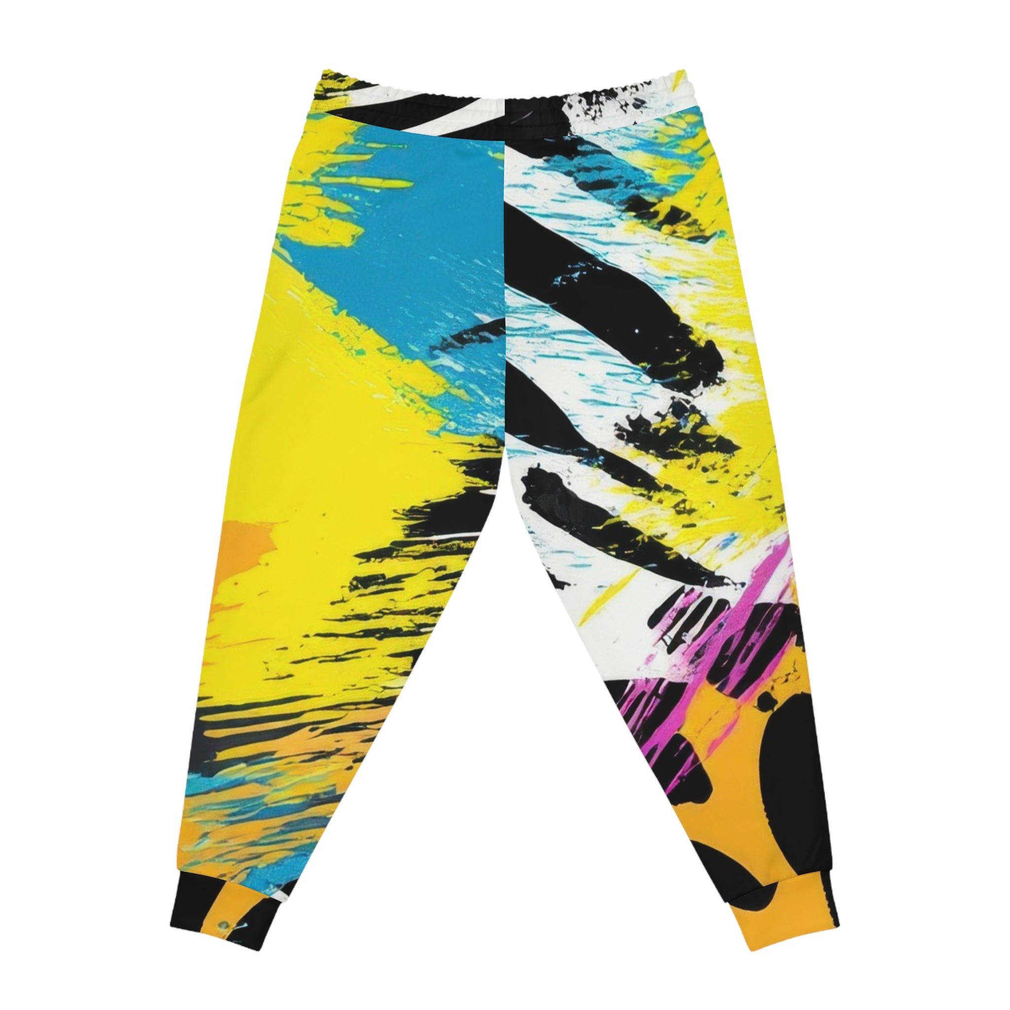 Zebra Stripes x Leopard Print x Paint Splatter Multi-Color Athletic Joggers (AOP), Artsulli - Art is Long, Life is Short, All Over Prints, , , , , , , 