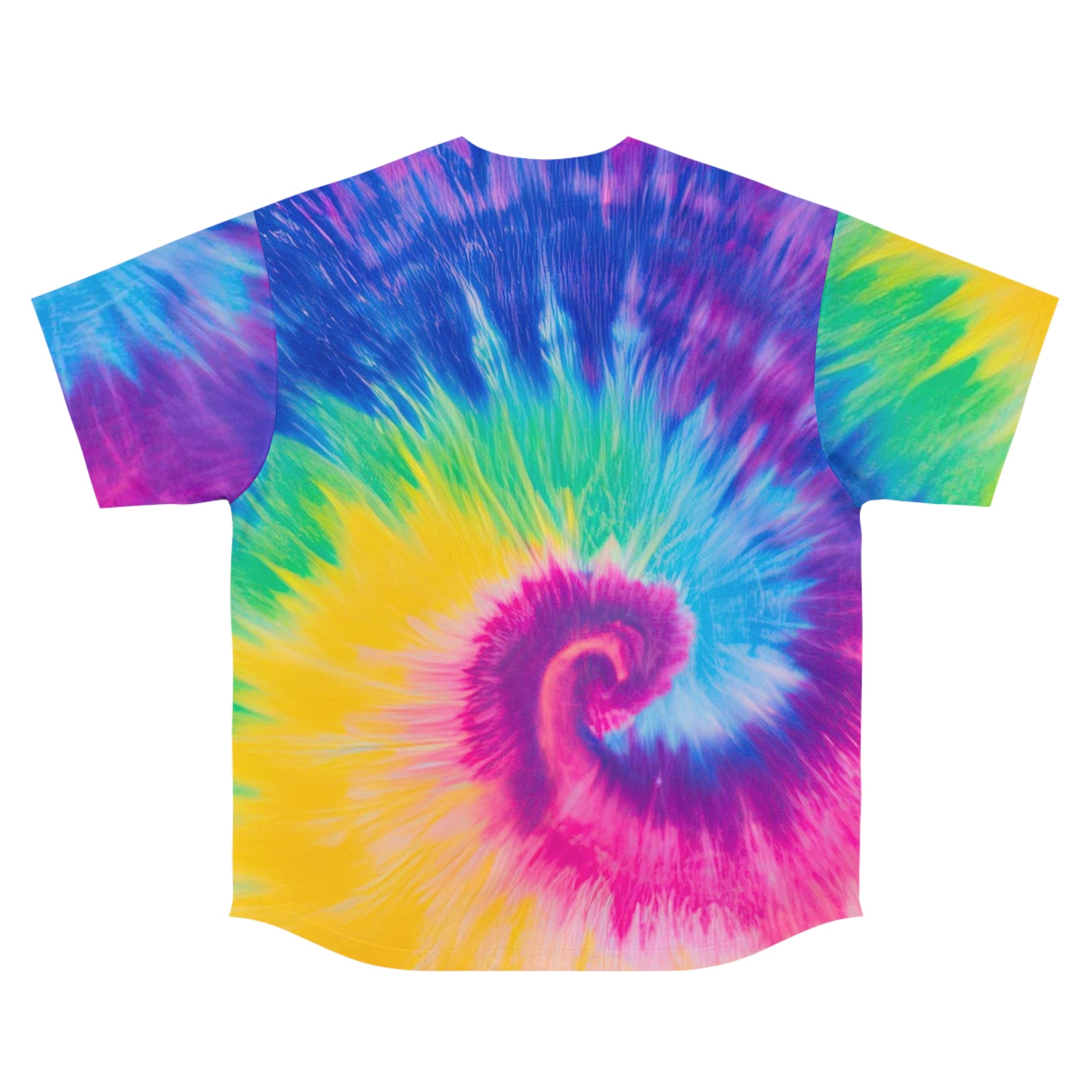 Psychedelic Tie Dye Men's Baseball Jersey (AOP), Artsulli - Art is Long, Life is Short, All Over Prints, , , , , , , 