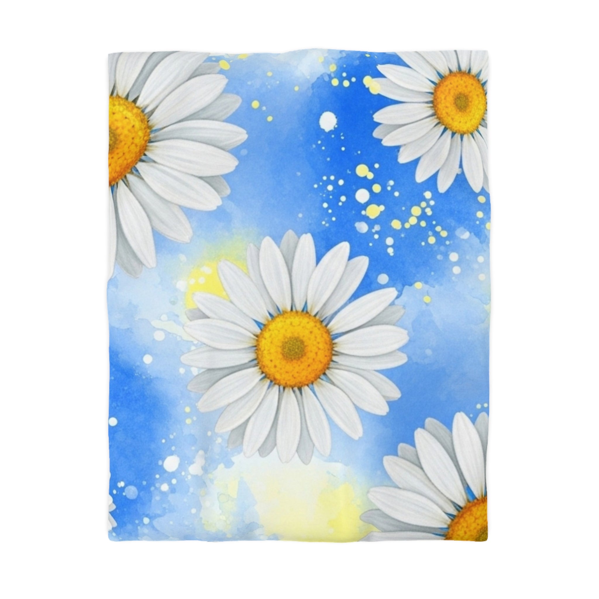 Daisies Microfiber Duvet Cover, Artsulli - Art is Long, Life is Short, Home Decor, Size, Twin, Color, Cream, , , 40417971129950813097