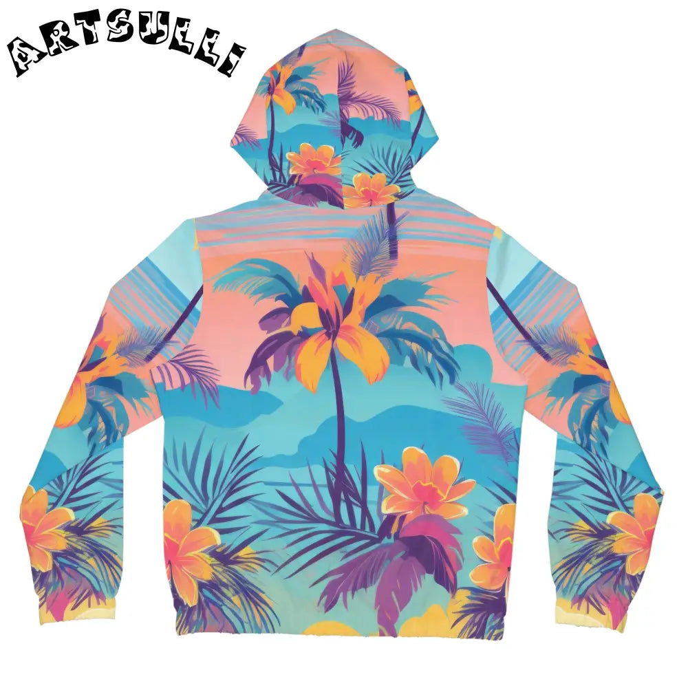JAKKOUTTHEBXX Sunset Paradise Women’s Full-Zip Hoodie (AOP)