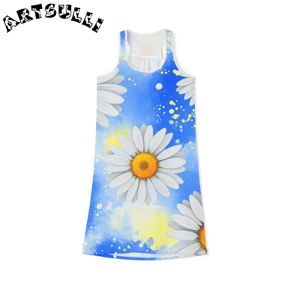 JAKKOUTTHEBXX Daisies Women’s Racerback Dress (AOP) JAKKOUTTHEBXX
