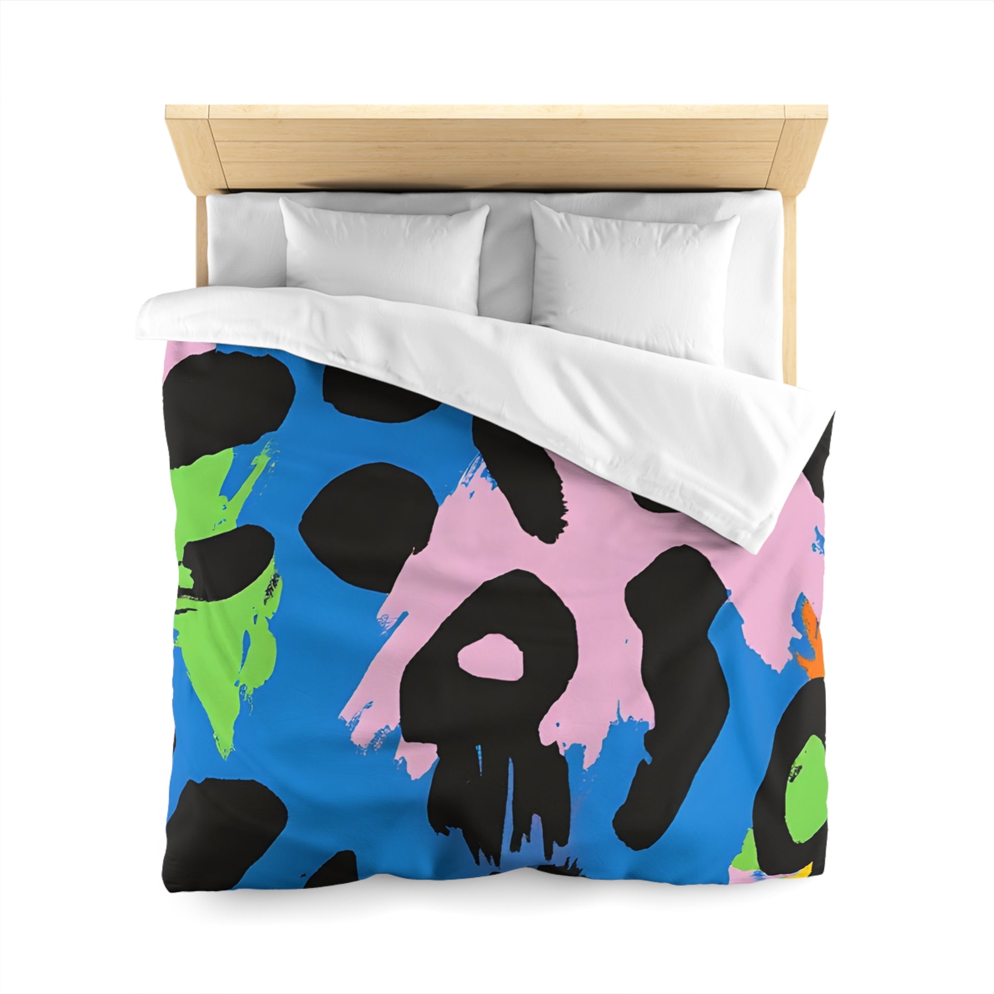 90s Neon Microfiber Duvet Cover, Artsulli - Art is Long, Life is Short, Home Decor, , , , , , , 