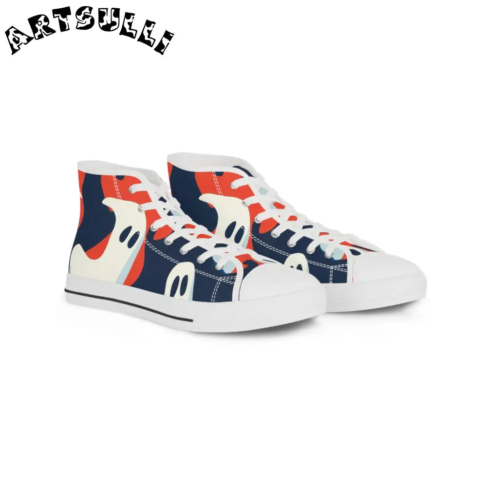JAKKOUTTHEBXX Camo Ghosts Men’s High Top Sneakers JAKKOUTTHEBXX