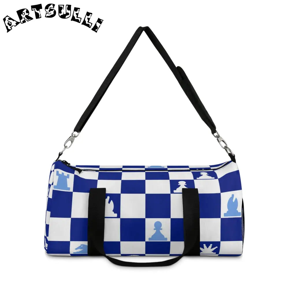 JAKKOUTTHEBXX Checkered Chess Mobile Storage Duffel Bag 2025