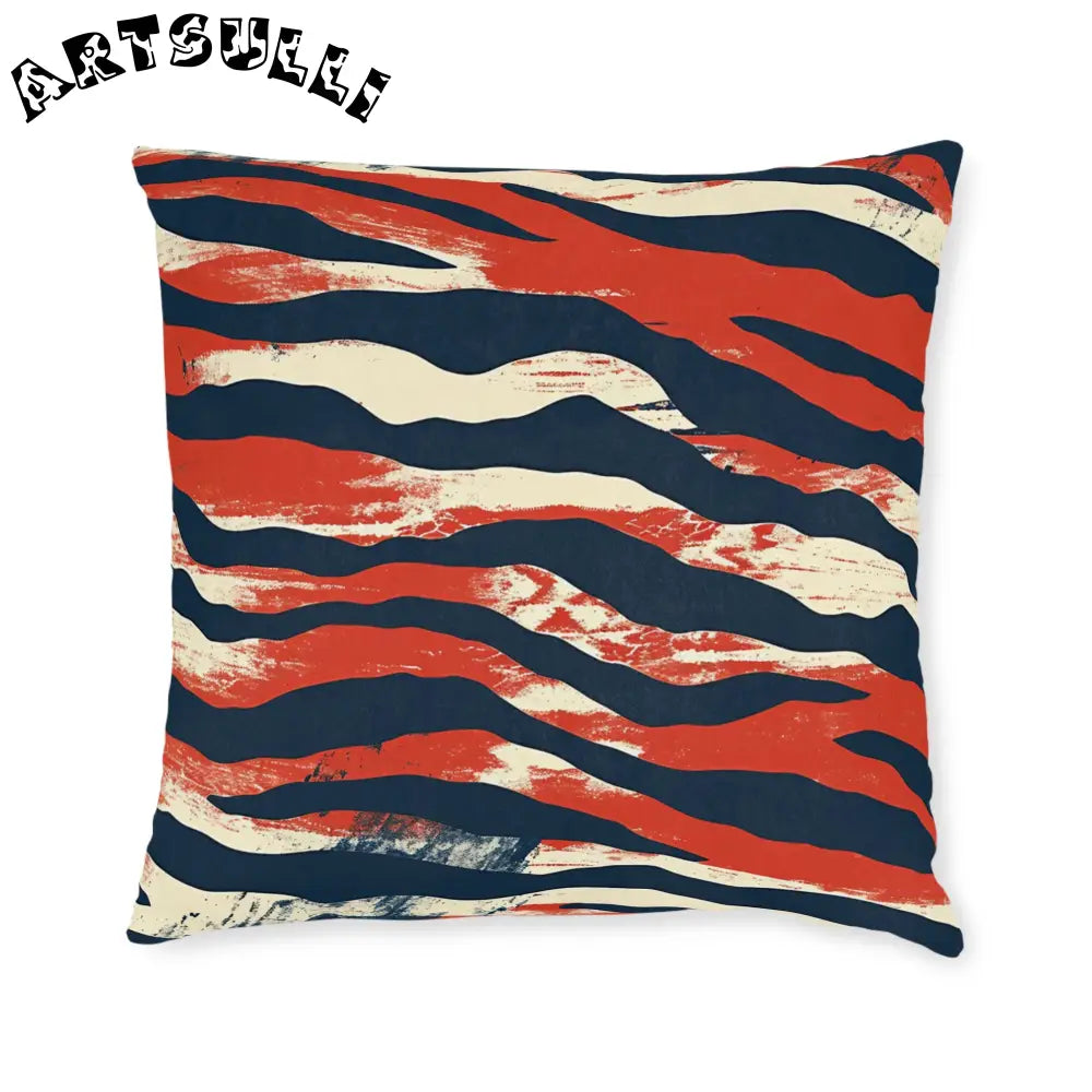 JAKKOUTTHEBXX Capricious Tiger Wave Square Pillow JAKKOUTTHEBXX