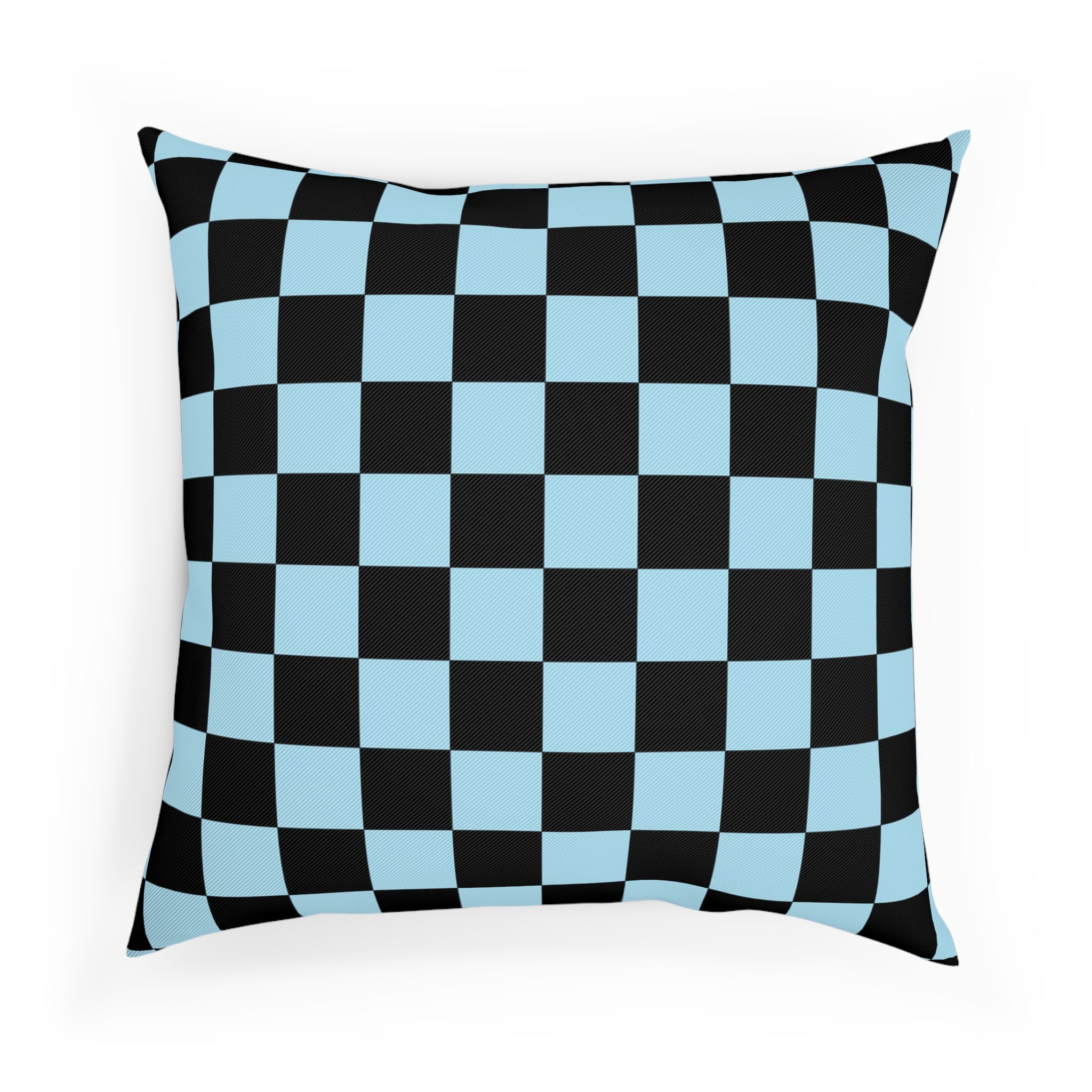 Checkerboard Black and Blue Cushion, Artsulli - Art is Long, Life is Short, Home Decor, , , , , , , 