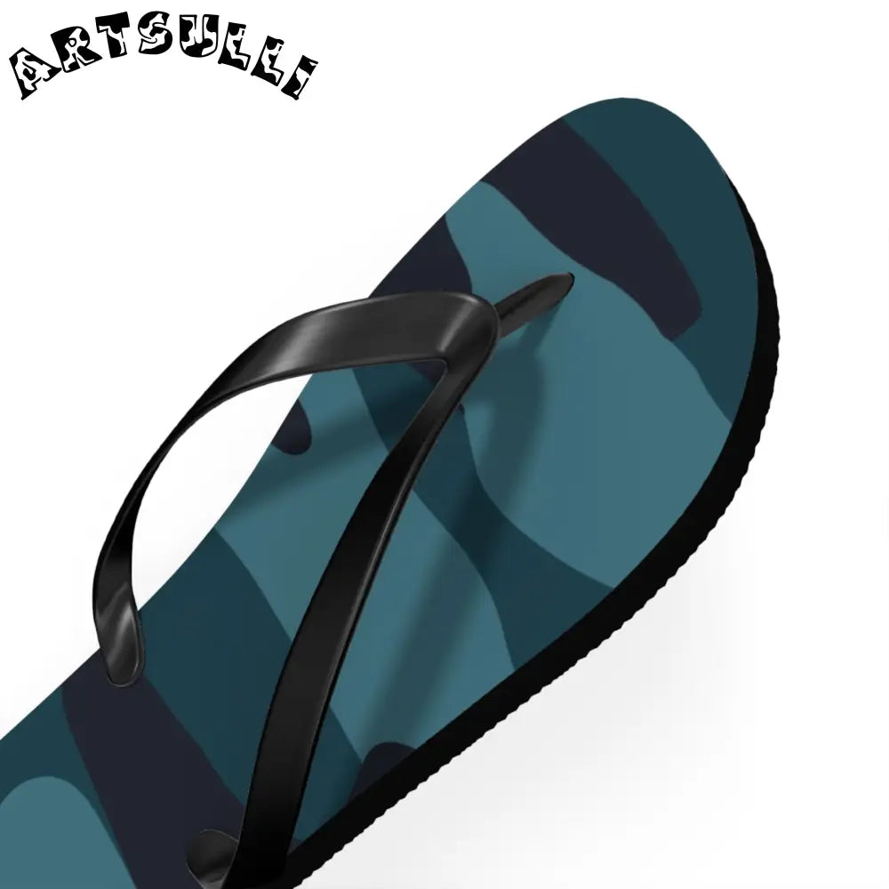 JAKKOUTTHEBXX Blue Camouflage Flip Flops JAKKOUTTHEBXX Artsulli