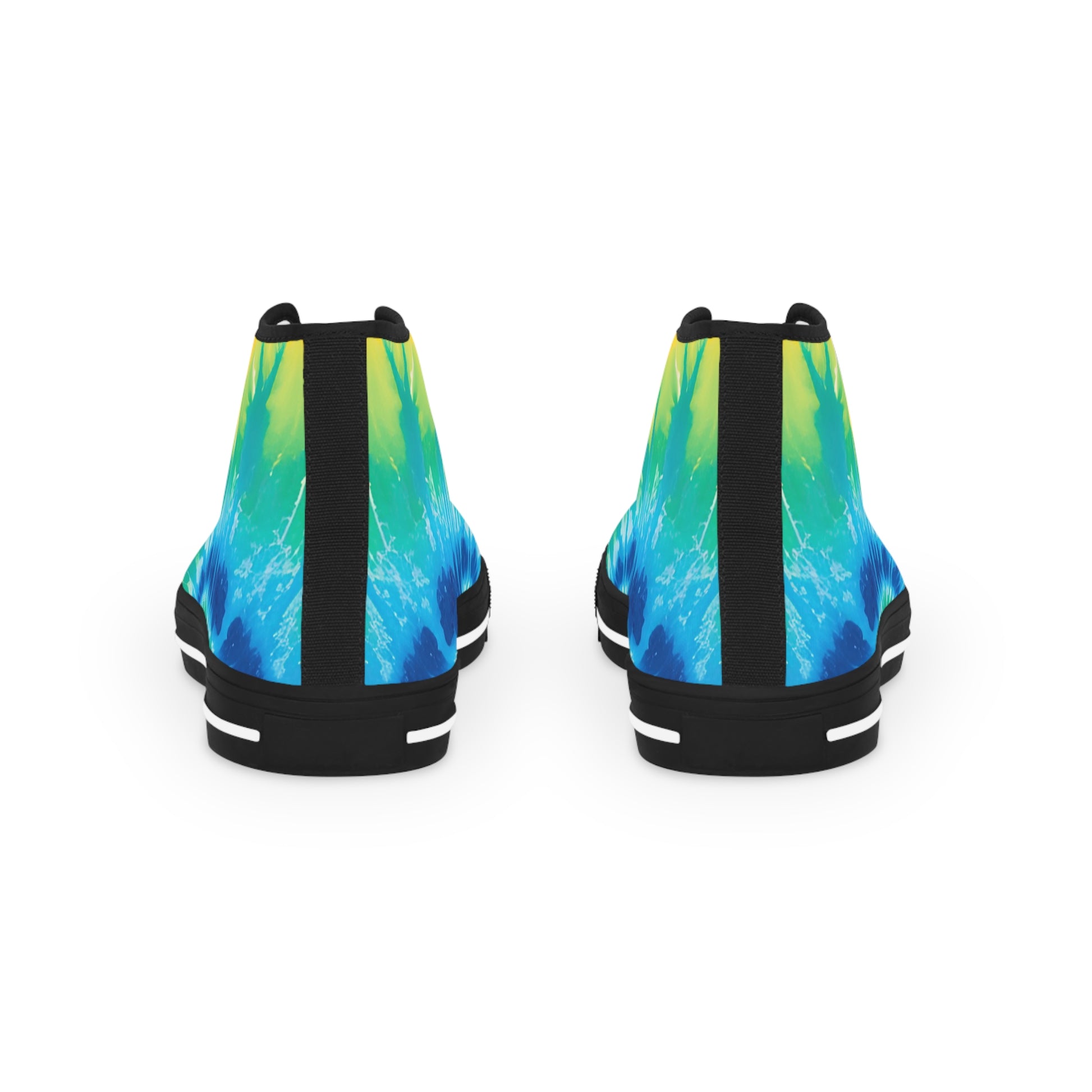 Tie Dye Men's High Top Sneakers, Artsulli - Art is Long, Life is Short, Shoes, , , , , , , 