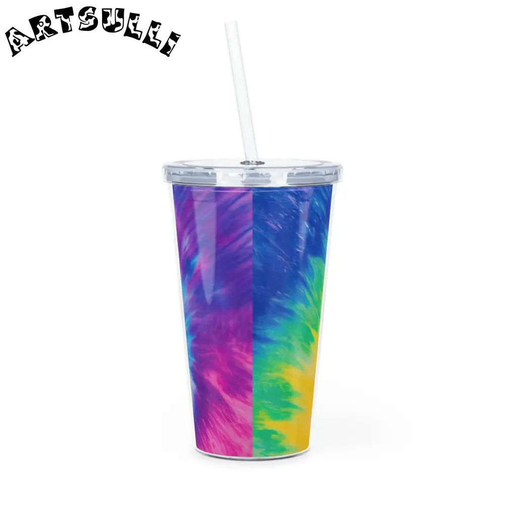 JAKKOUTTHEBXX Tie Dye Artwork Plastic Tumbler 2025