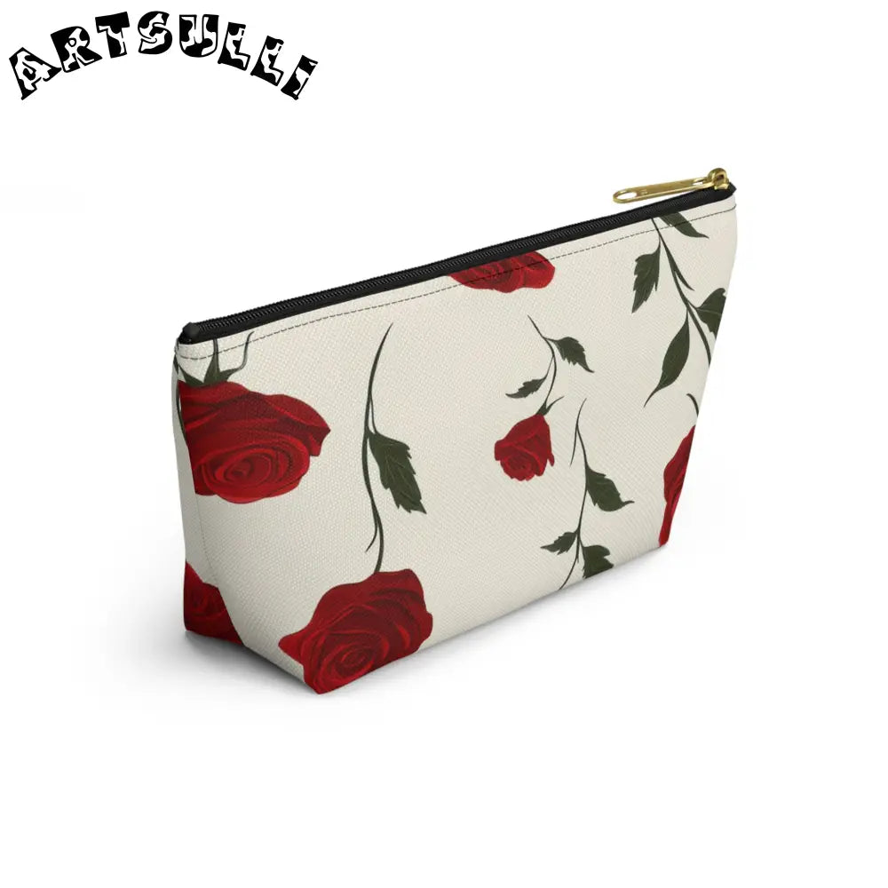 JAKKOUTTHEBXX Red Roses Accessory Pouch w T-bottom JAKKOUTTHEBXX